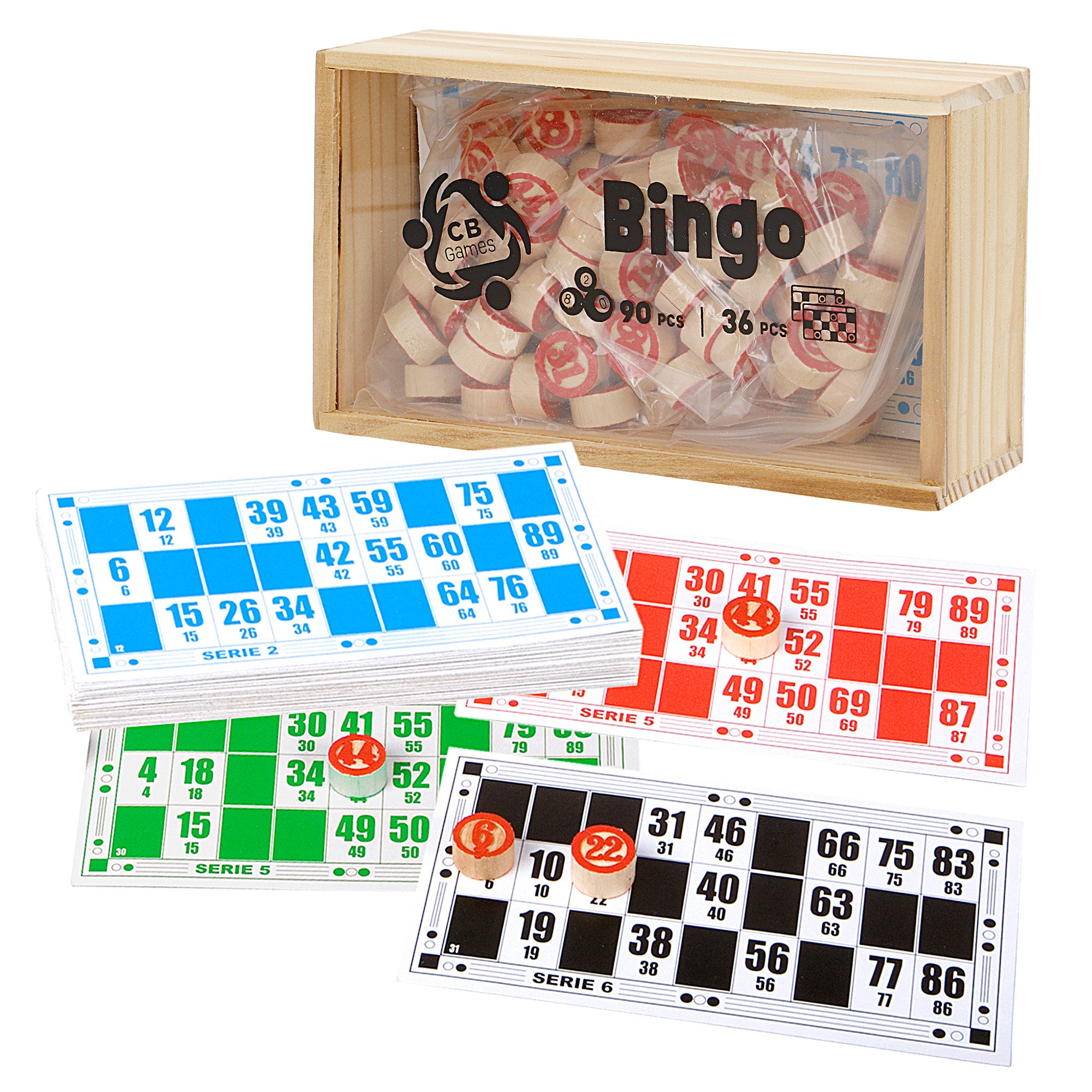 Set lotería bingo madera CB Games