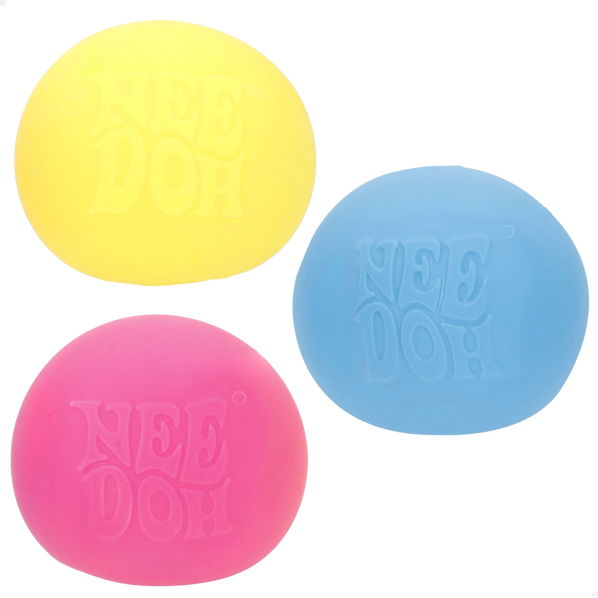 Nee-Doh Pack 3 pelotas antiestrés cambia color squishy 6 cm