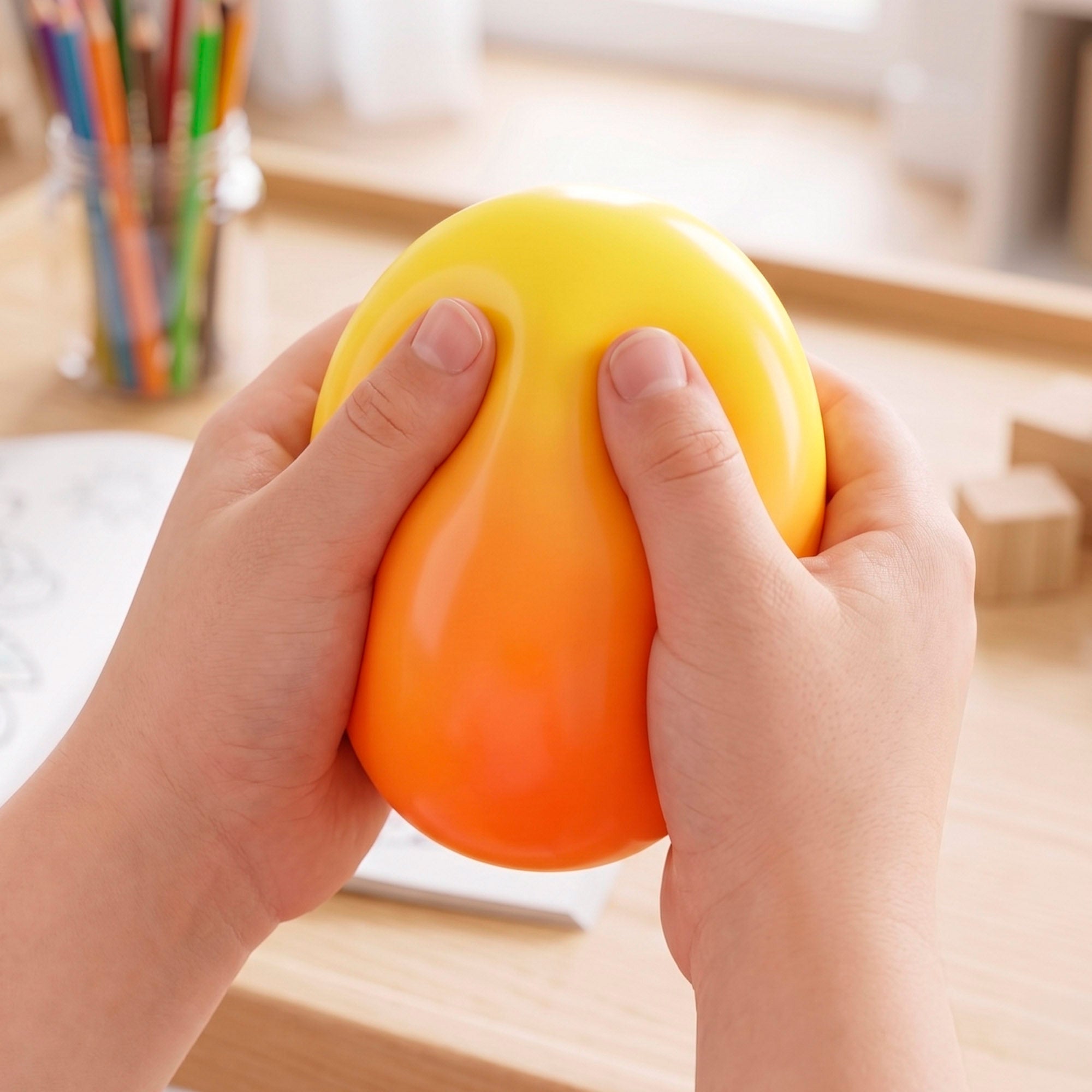 Nee-Doh Pack 3 pelotas antiestrés cambia color squishy 6 cm