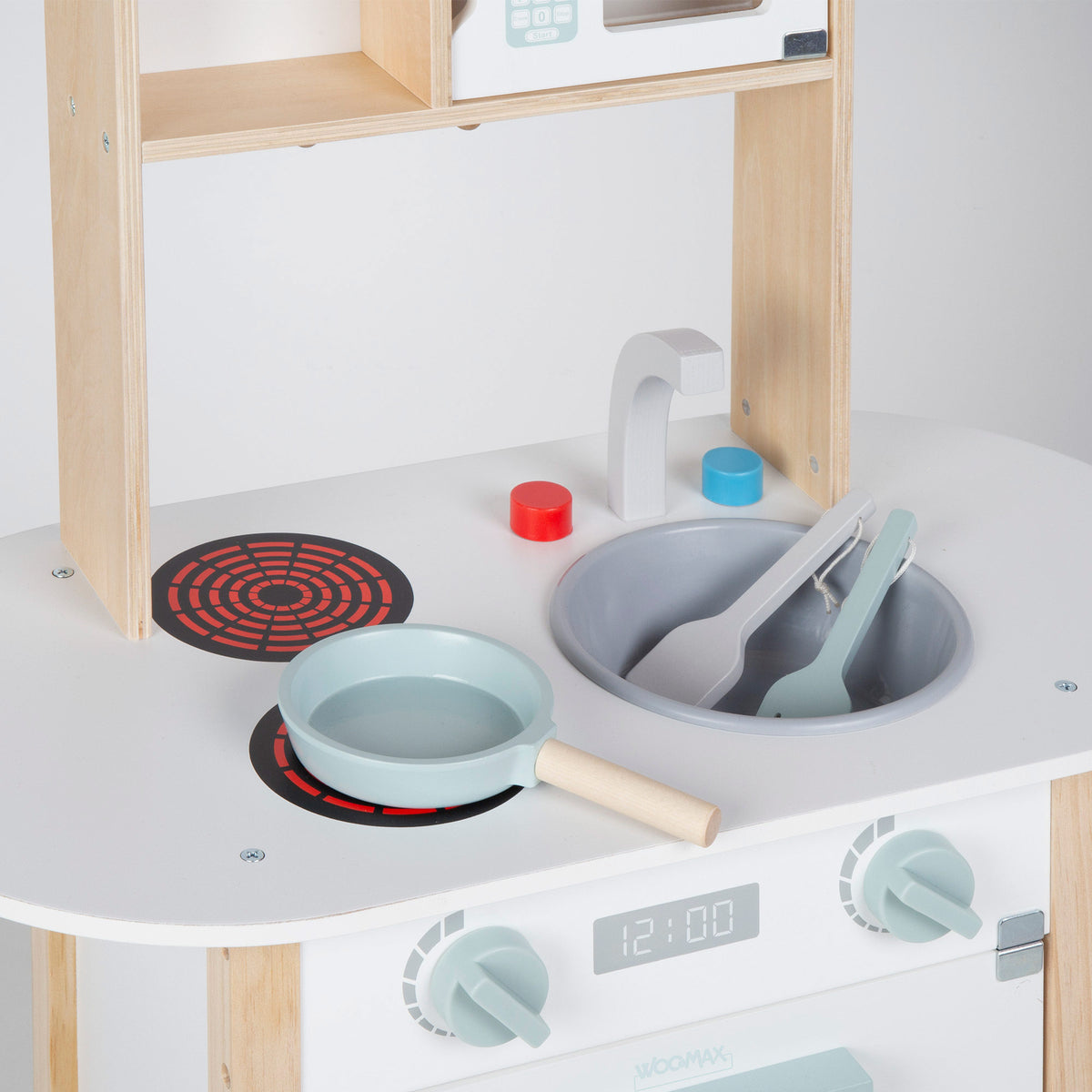 WOOMAX Cocinita de madera con utensilios