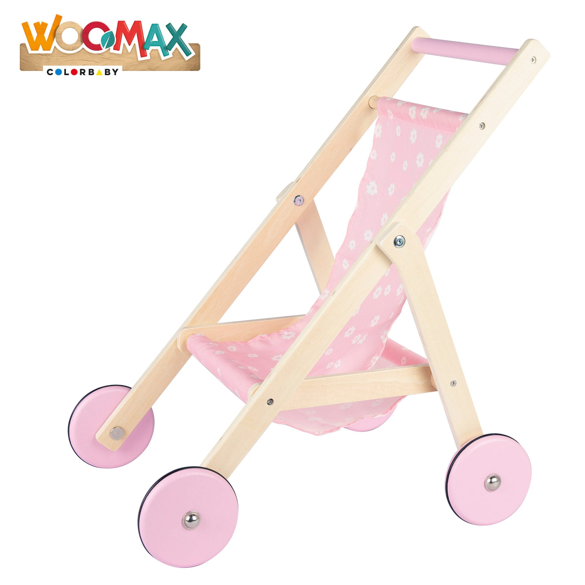 WOOMAX Carrito muñeca 36 cm madera