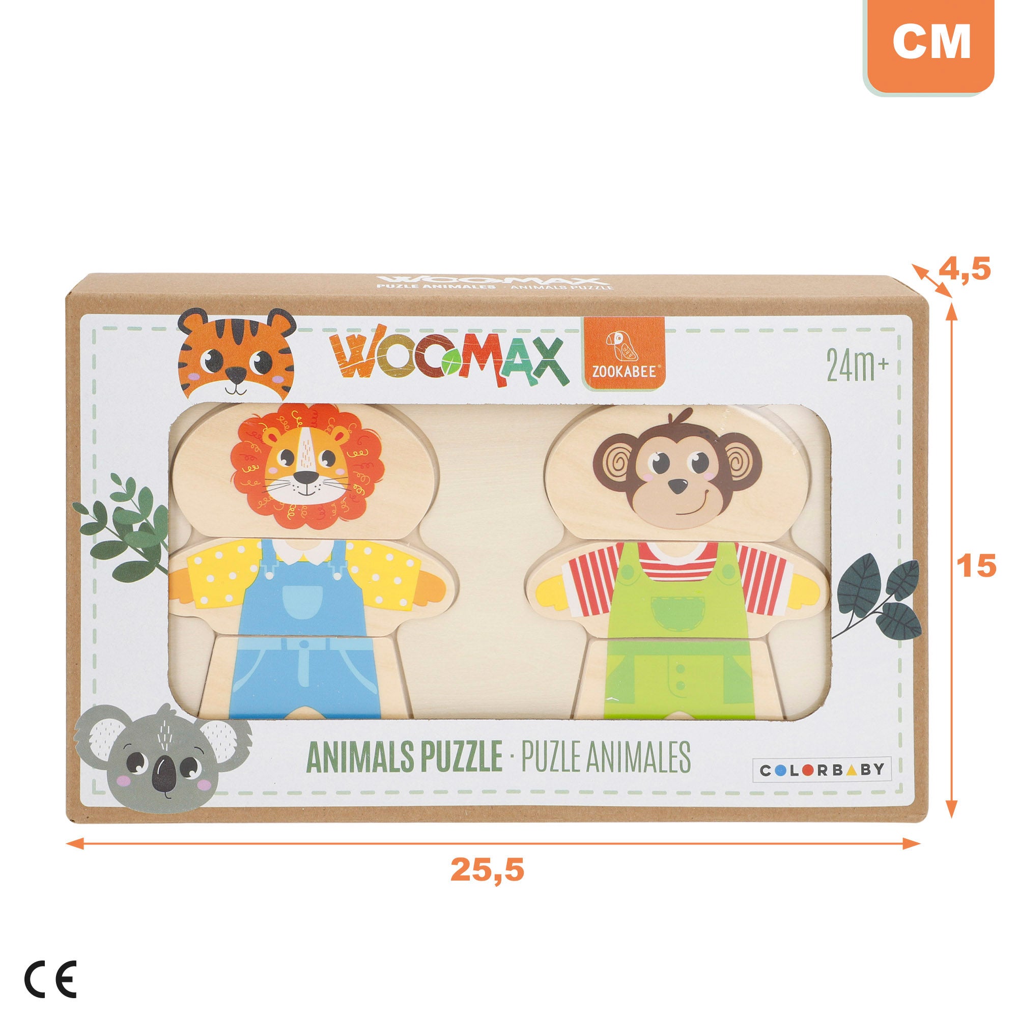 WOOMAX Zookabee Puzle madera animales partes combinables