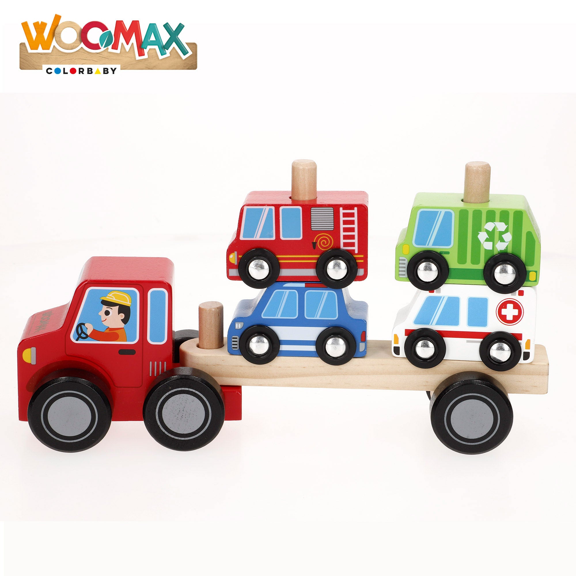 WOOMAX Camión de madera apilable
