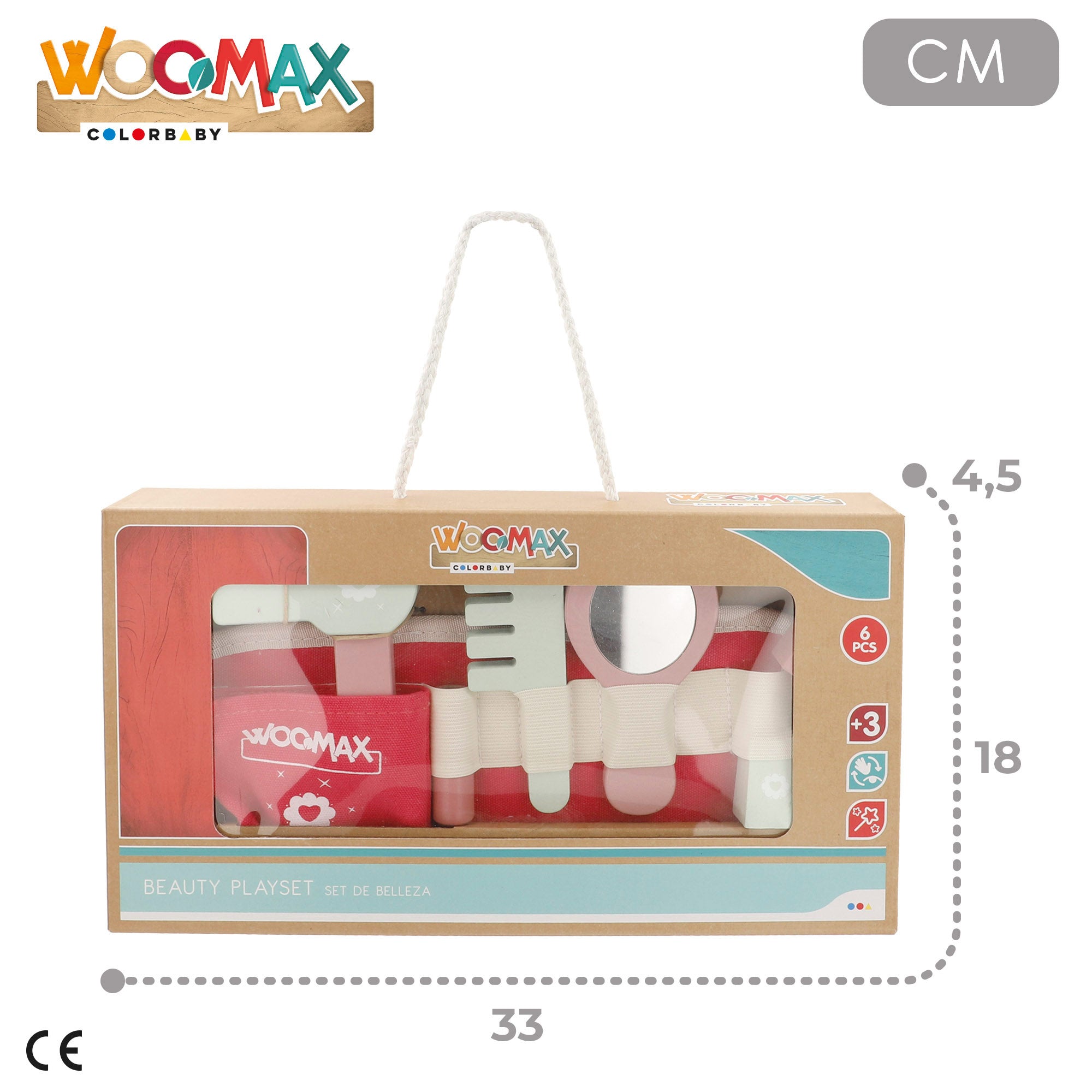 WOOMAX Juego belleza con cinturón para utensilios