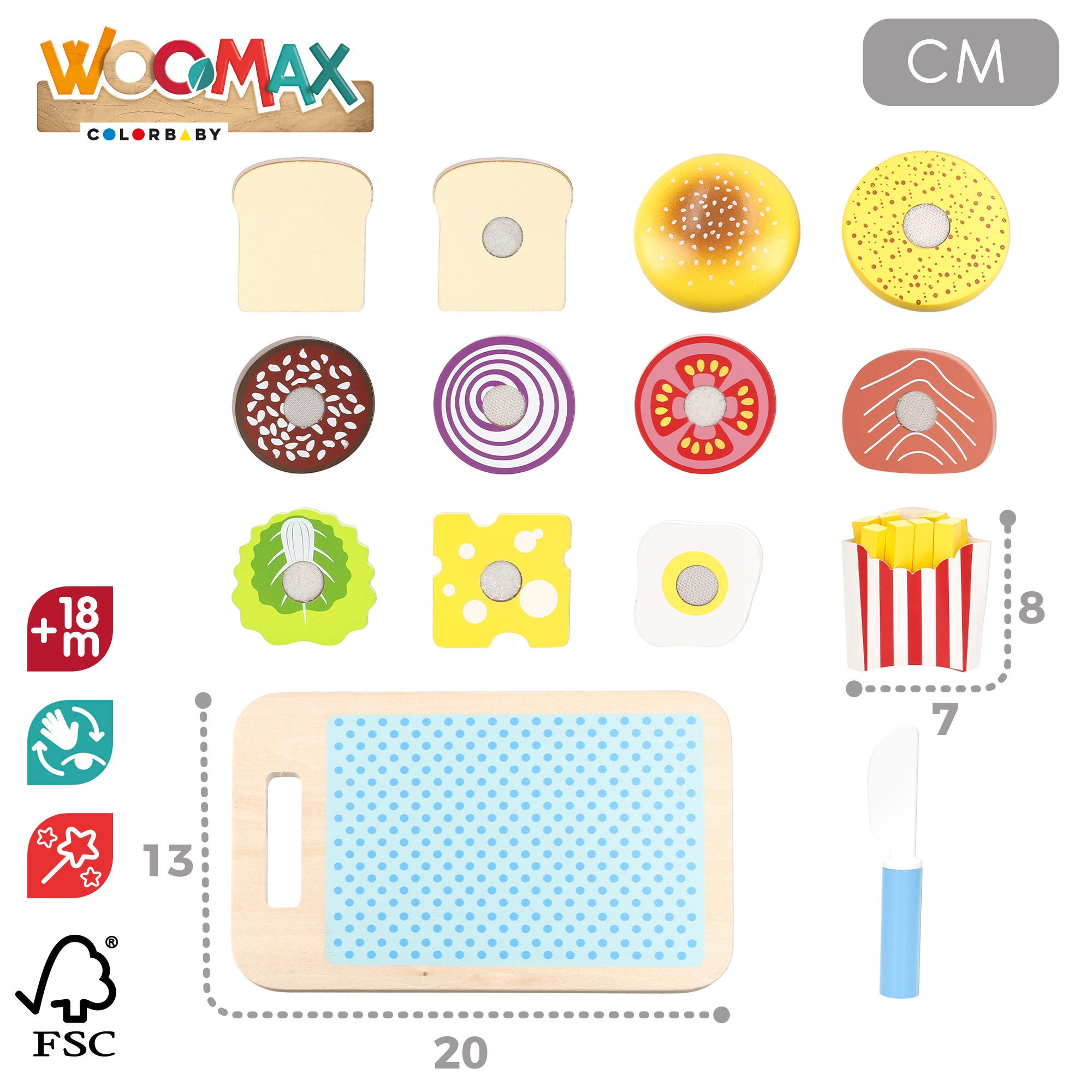 Conjunto de madeira WOOMAX para fast food