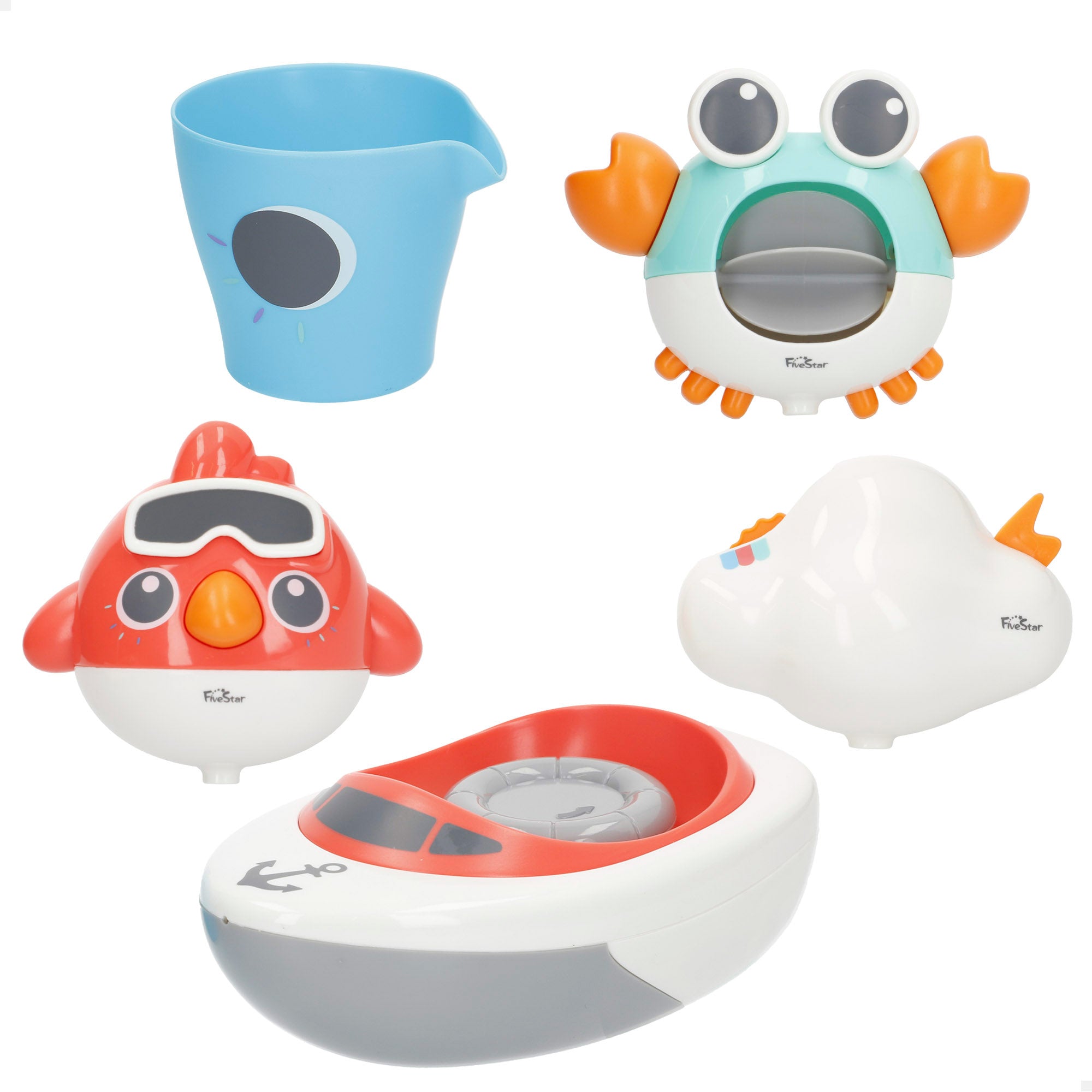 Juguetes baño bebé 5 piezas Genial Baby