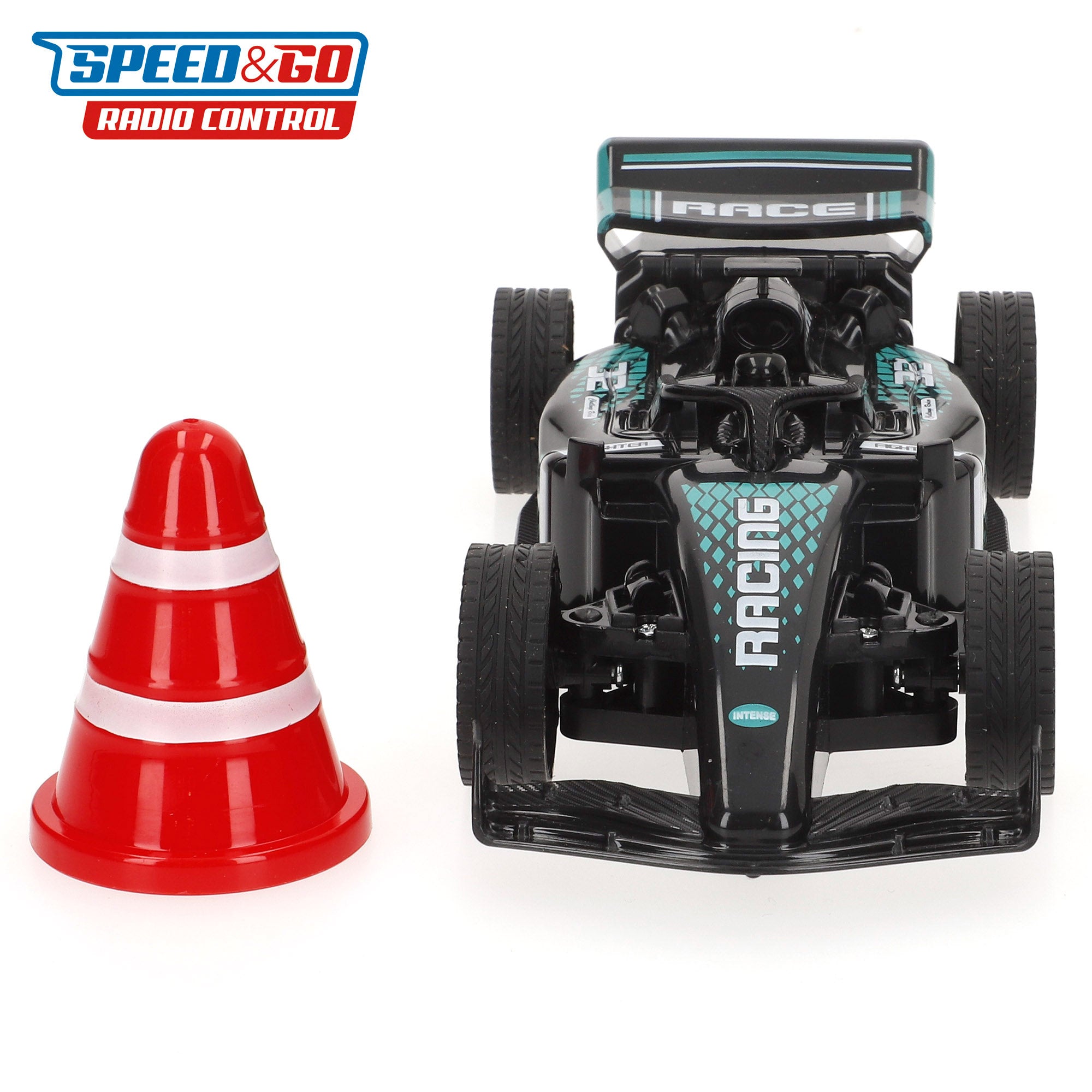Conjunto de 2 carros de Fórmula 1 com comando e luzes Speed&amp; Go