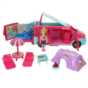 Muñeca con furgoneta camping y accesorios Bella