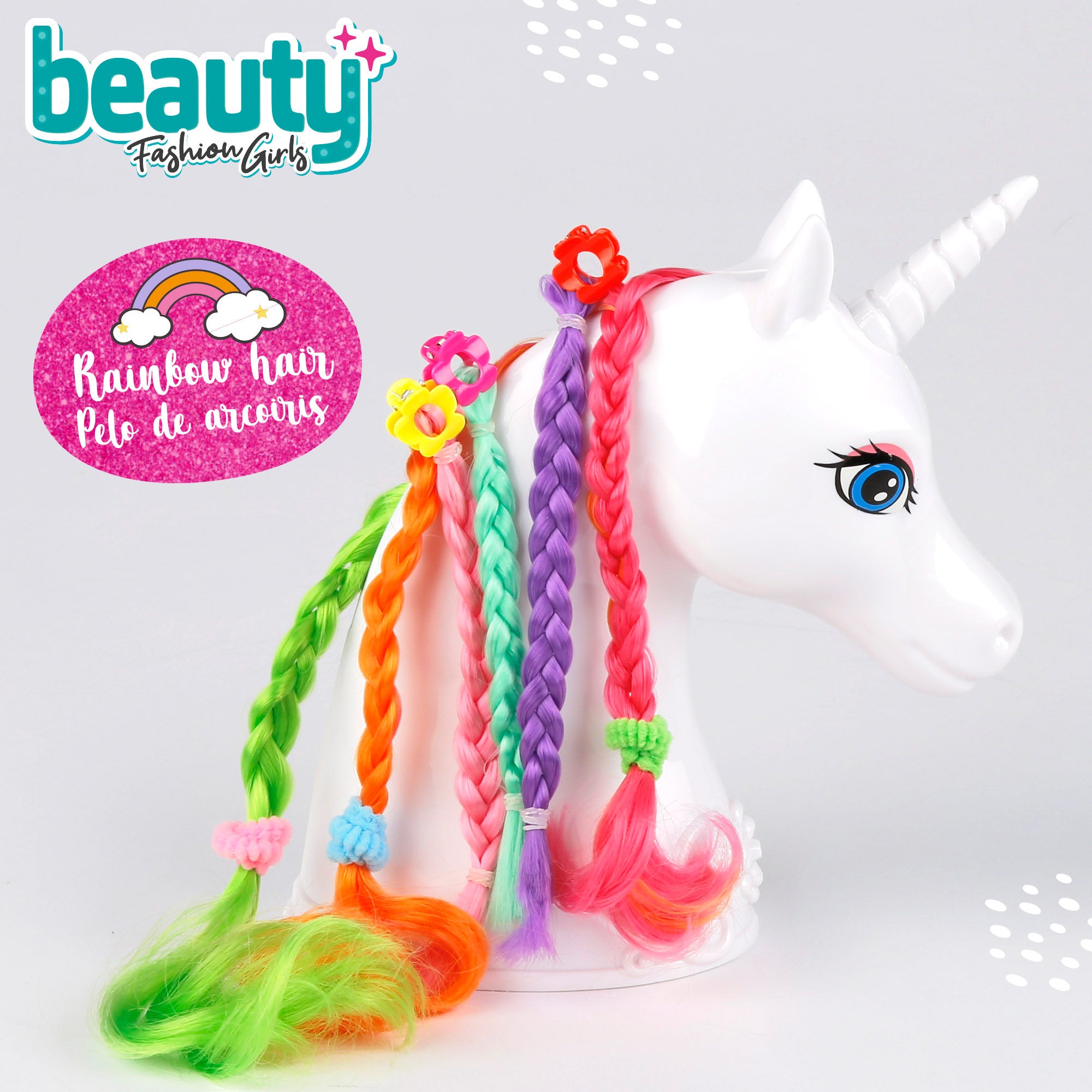 Busto unicornio 22 cm con accesorios Beauty