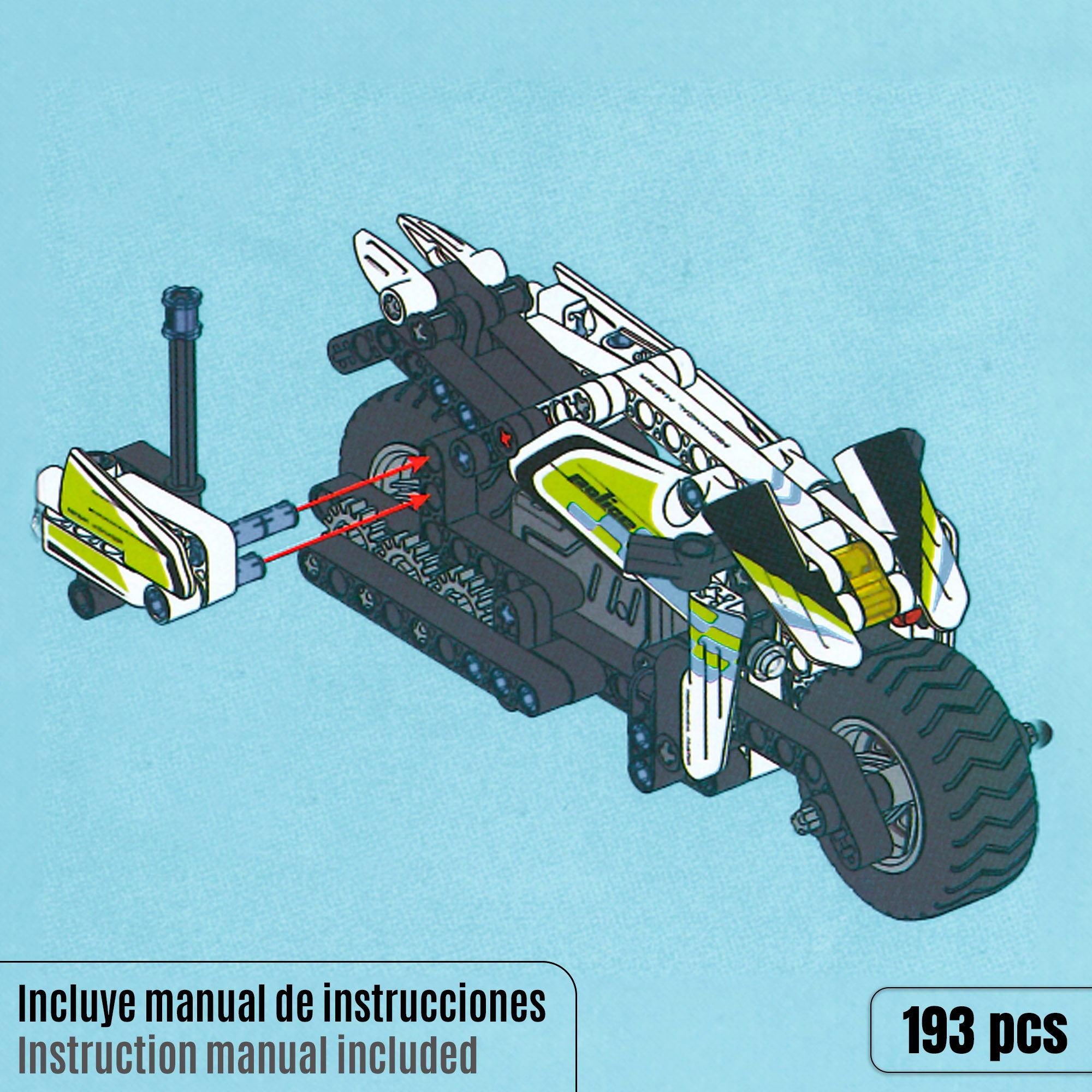 BYM Moto desmontable policía 193 piezas