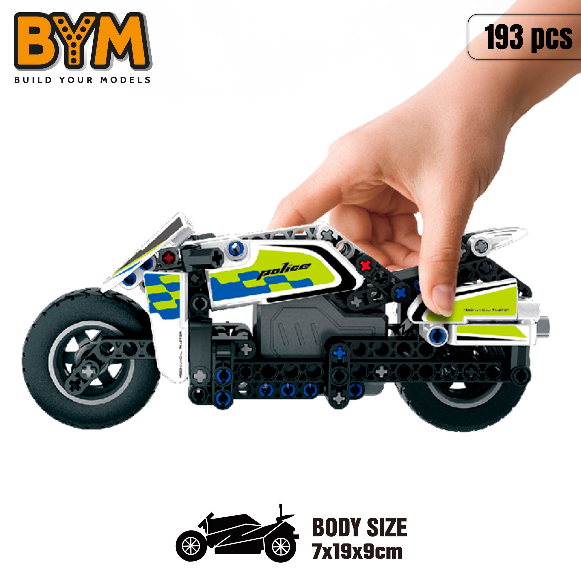 BYM Moto desmontable policía 193 piezas