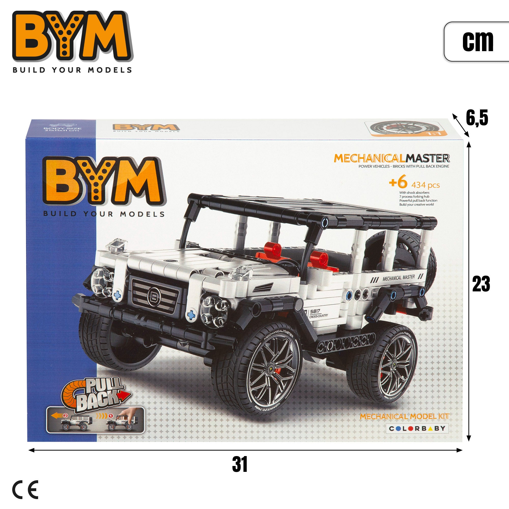 BYM Coche desmontable juguete todoterreno 434 piezas