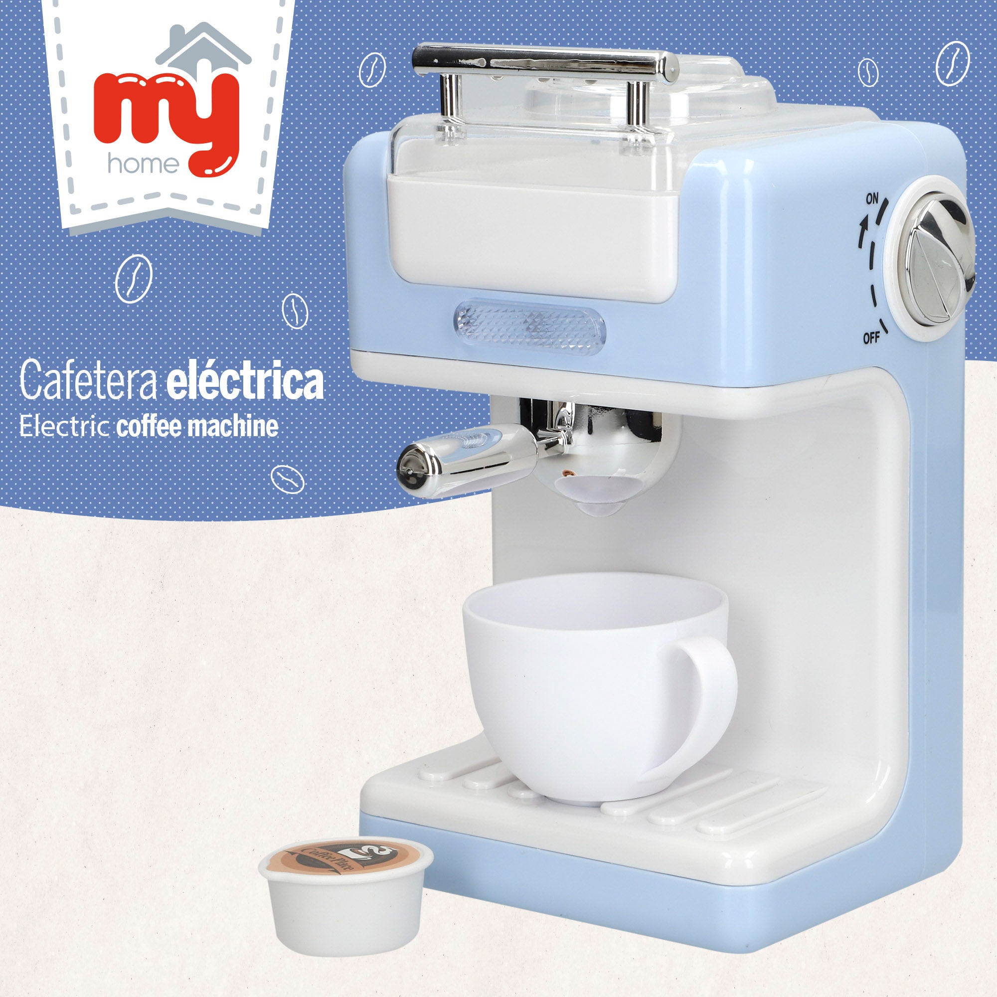 Cafetera eléctrica de juguete con luz y sonido My Home