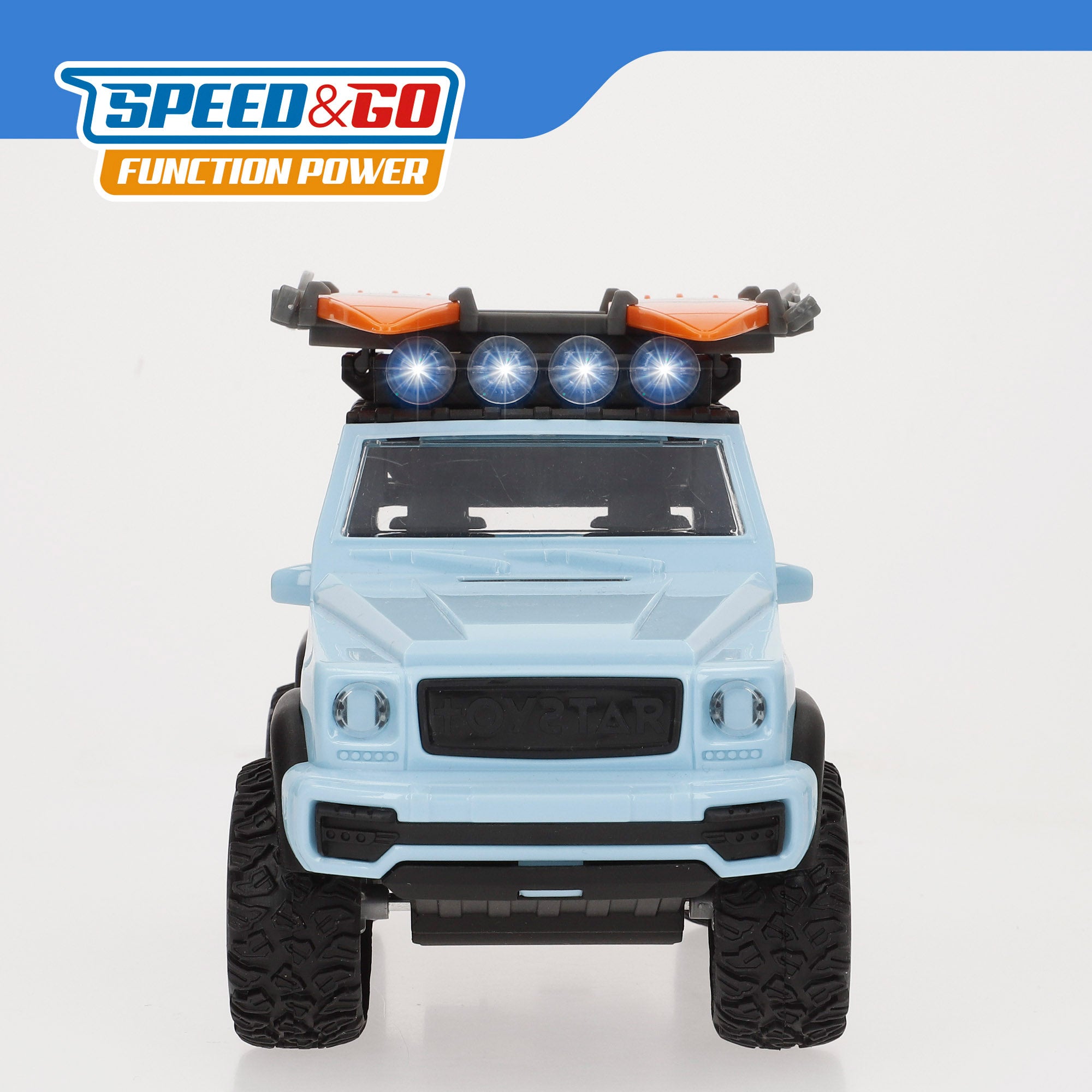 Carro de fricção Speed ​​​​&amp; Go Off-Road 1:16 com luz e som.