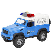 Carro de polícia todo-o-terreno Speed ​​​​&amp; Go com fricção, escala 1:16, com luzes e sons.