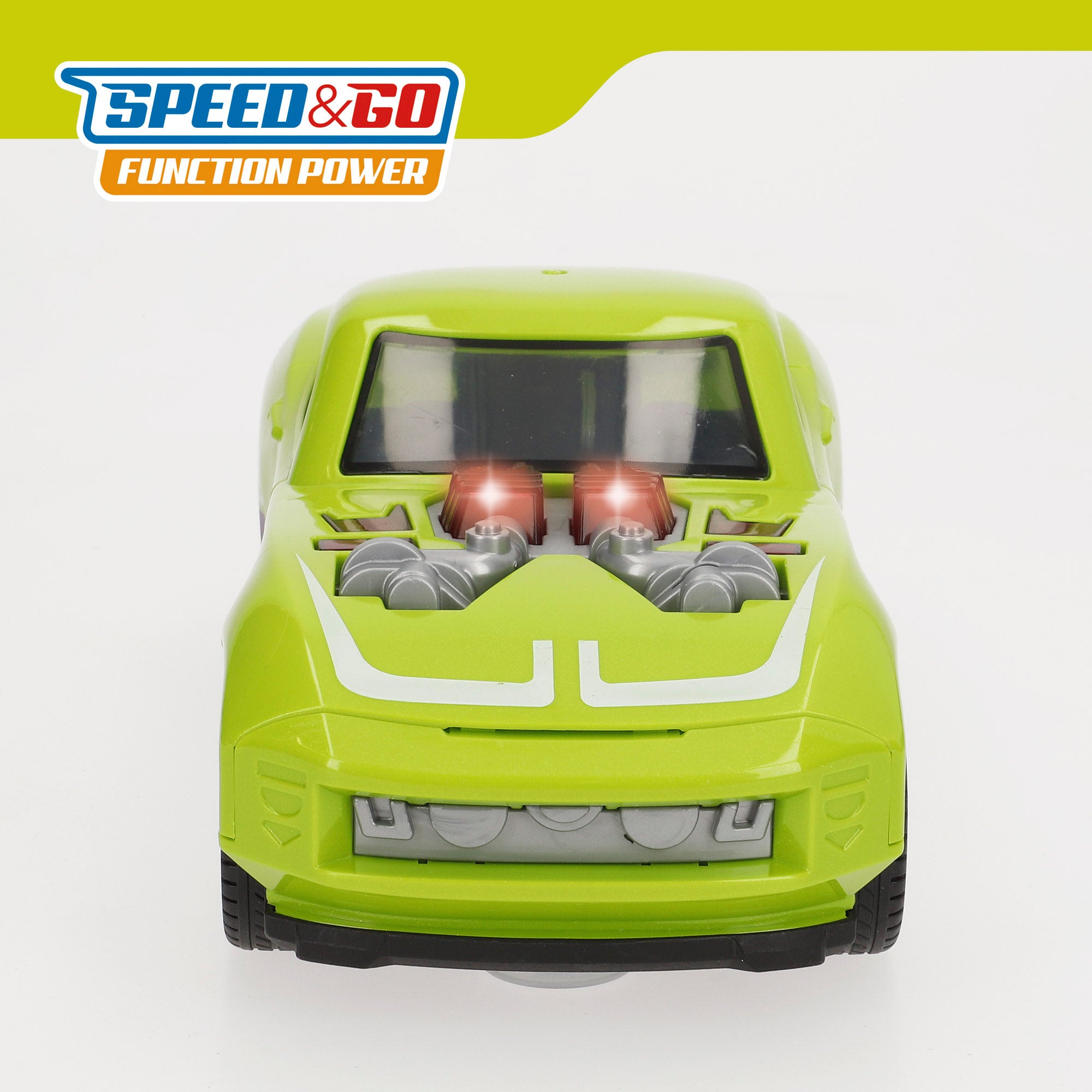 Carro de corrida de fricção Speed ​​​​&amp; Go à escala 1:14 com luz e som.