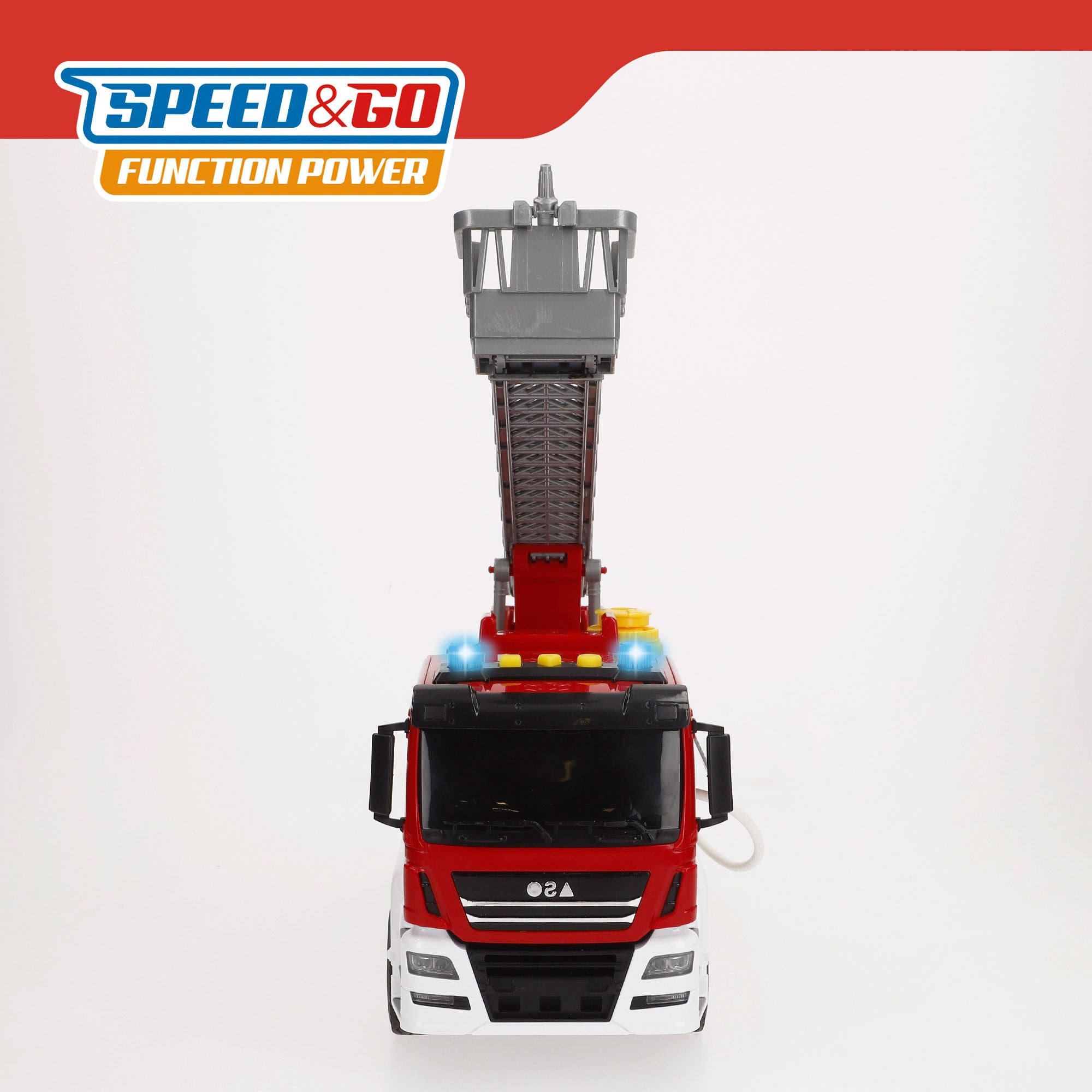 Camión bomberos juguete fricción con luz y sonido 1:10 Speed & Go