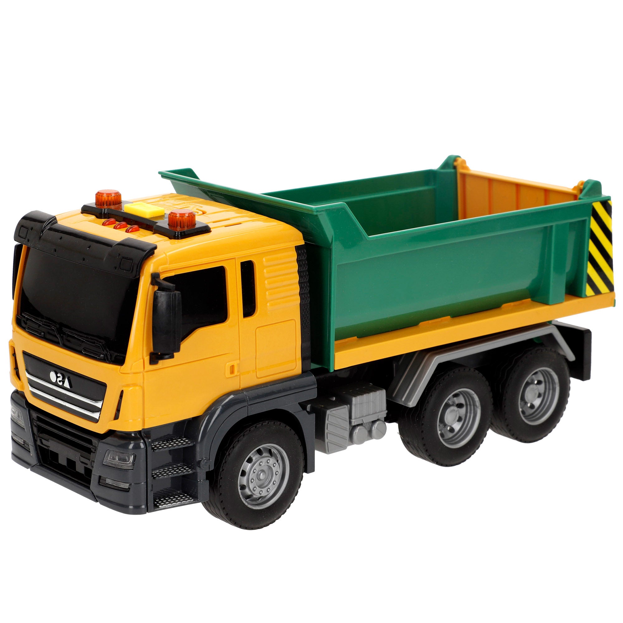 Camión volquete juguete fricción con luz y sonido 1:14 Speed & Go