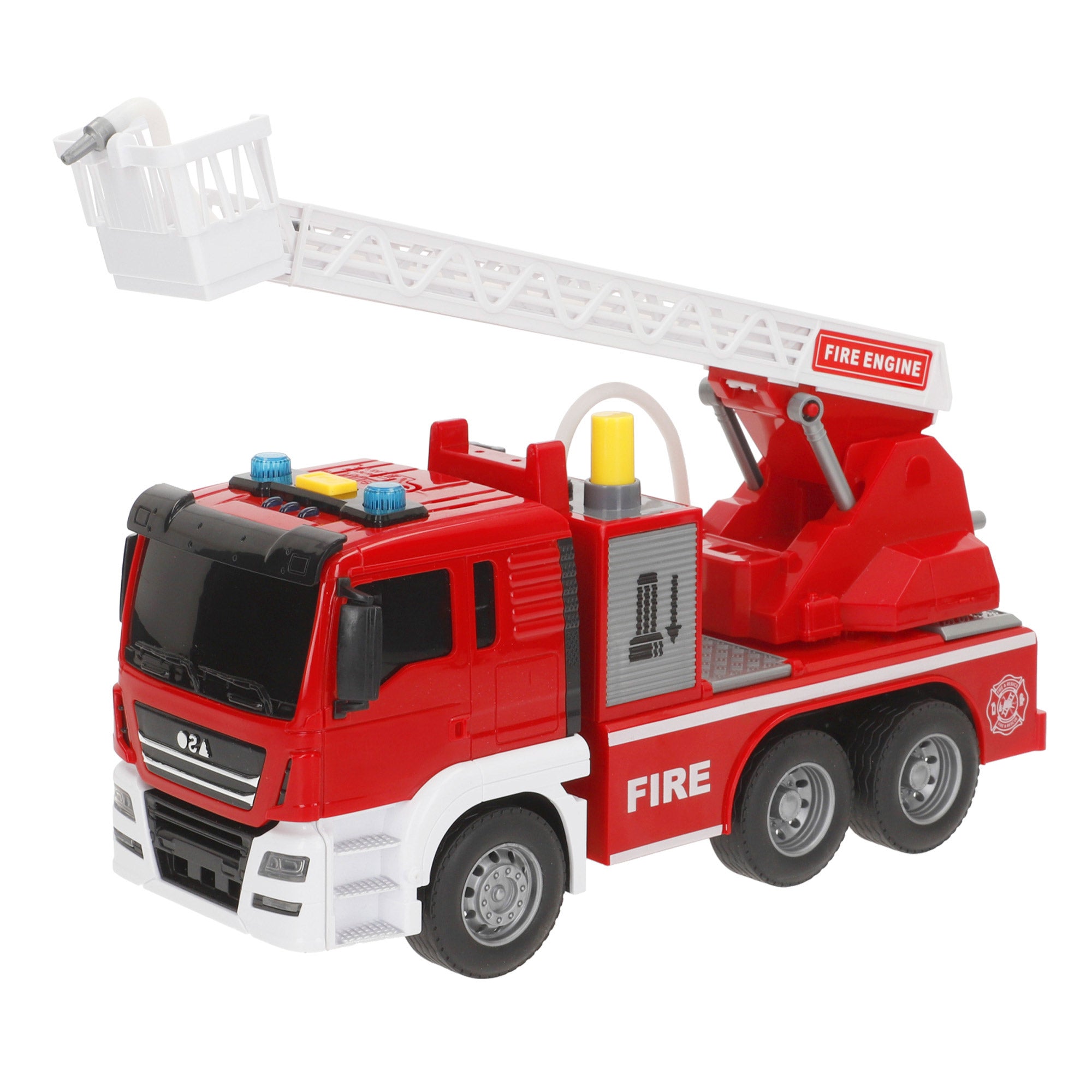 Camión bomberos juguete fricción con luz y sonido 1:14 Speed & Go