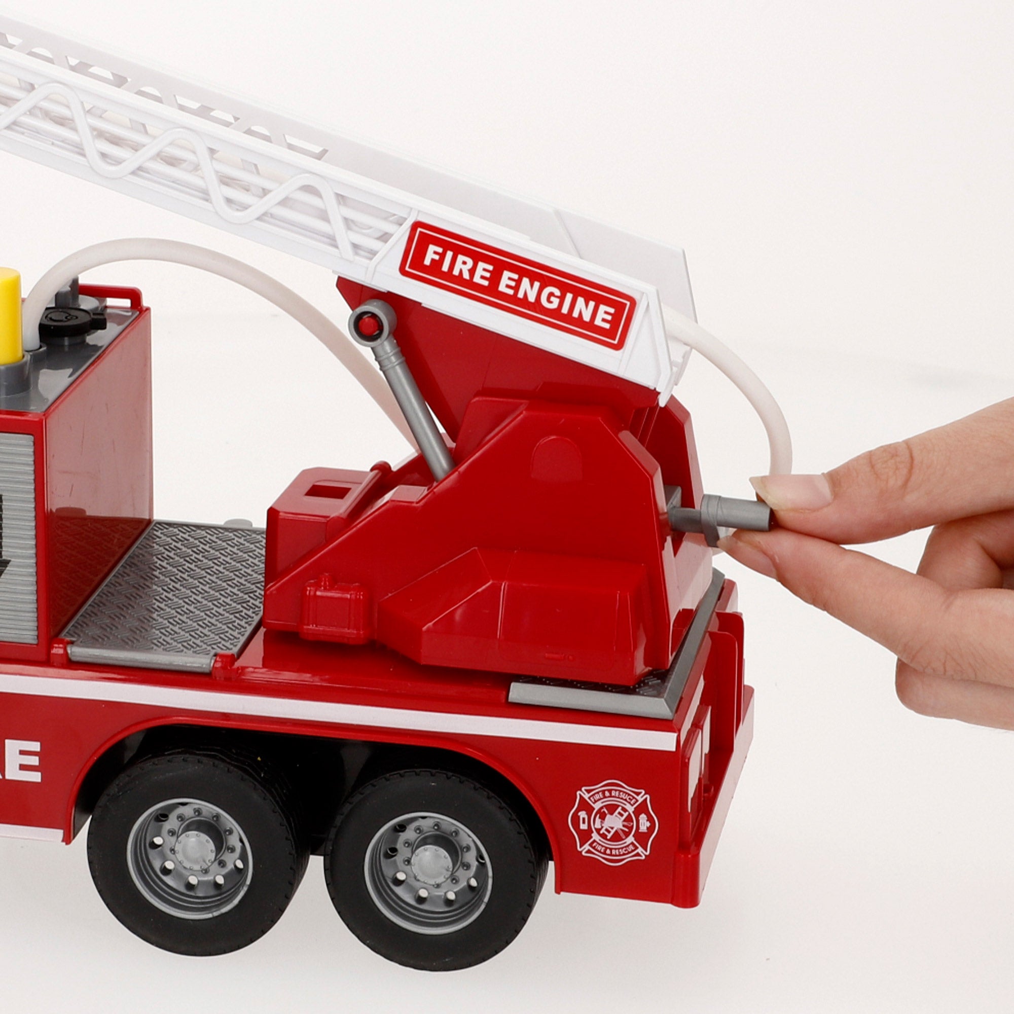 Camión bomberos juguete fricción con luz y sonido 1:14 Speed & Go
