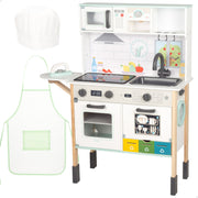 WOOMAX Cocina de madera eléctrica con accesorios