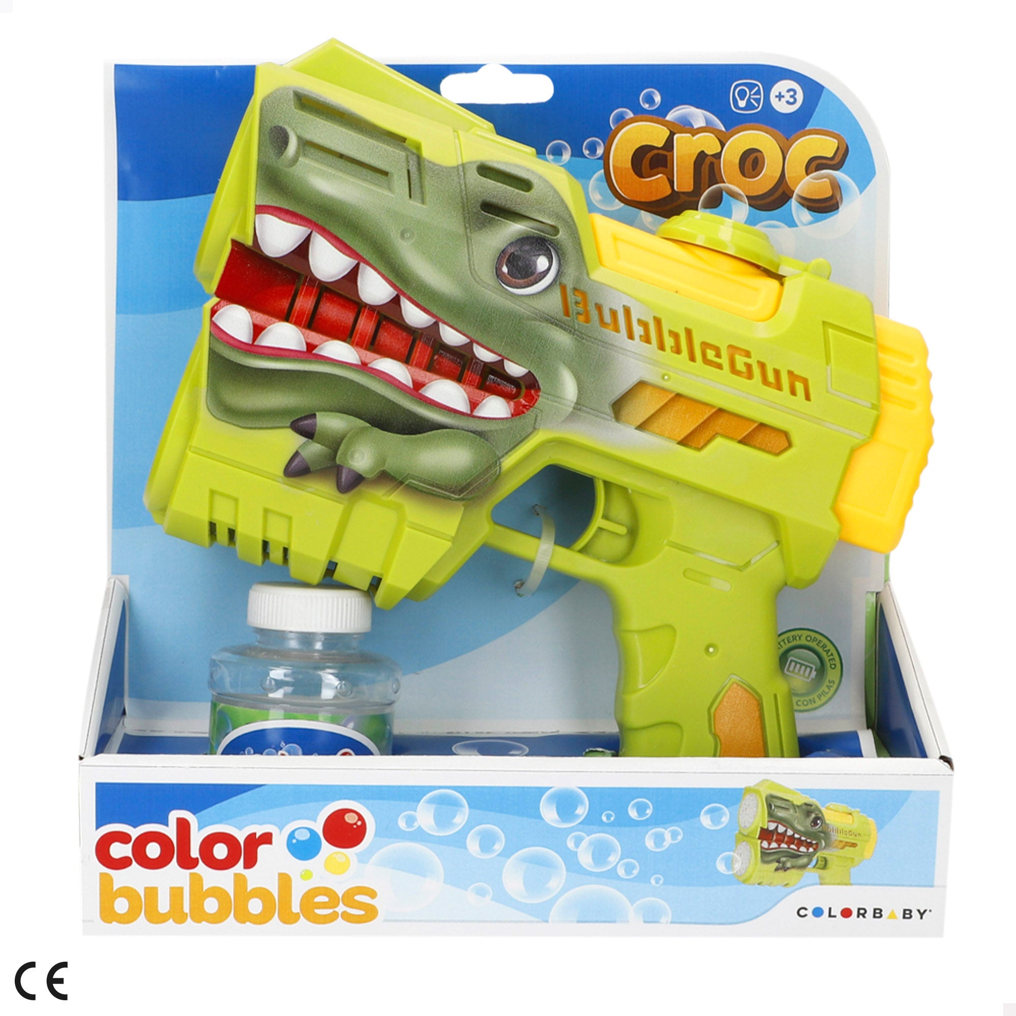 Pistola de pompas eléctrica junior Color Bubbles