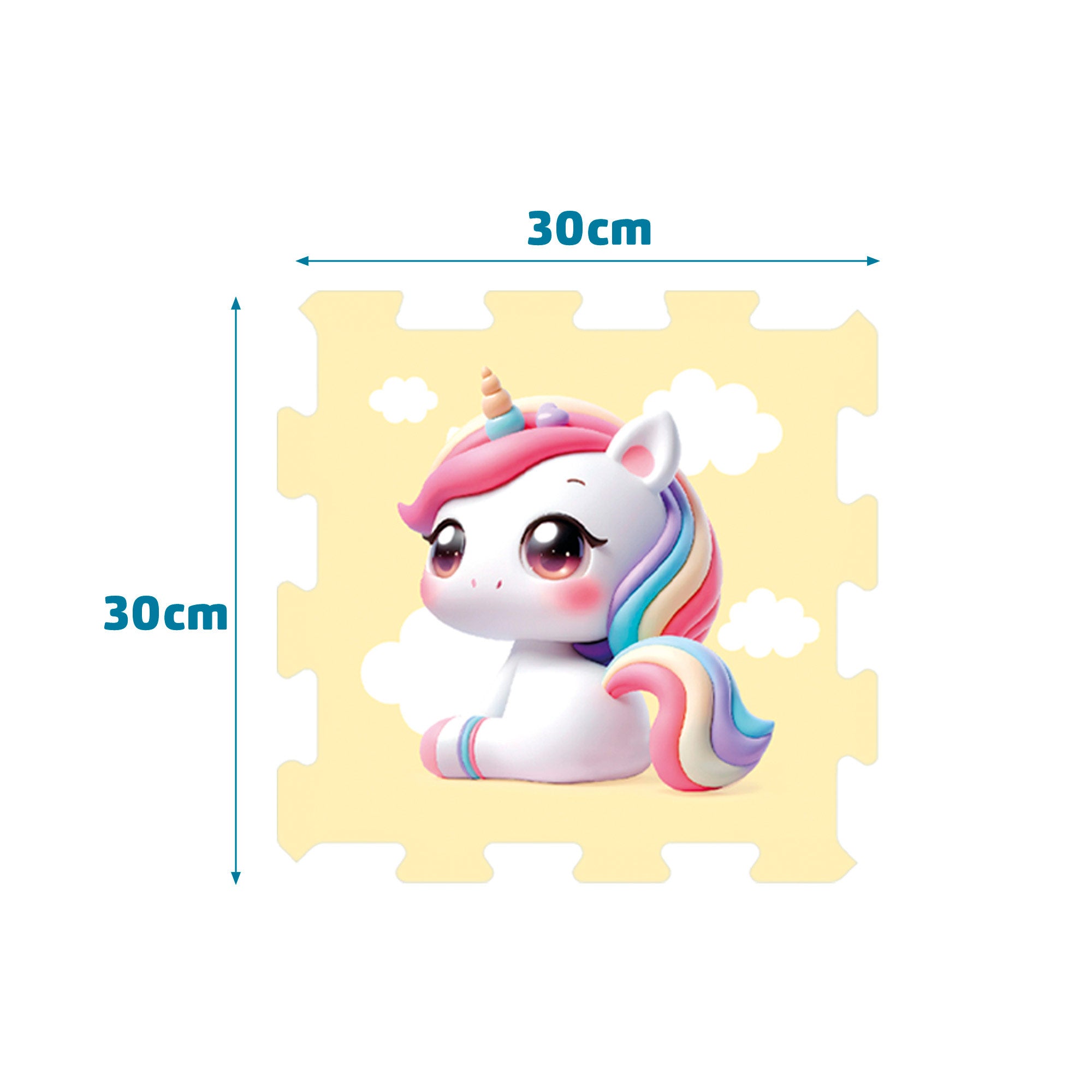 Alfombra puzle bebés unicornio 8 piezas goma EVA C'Baby