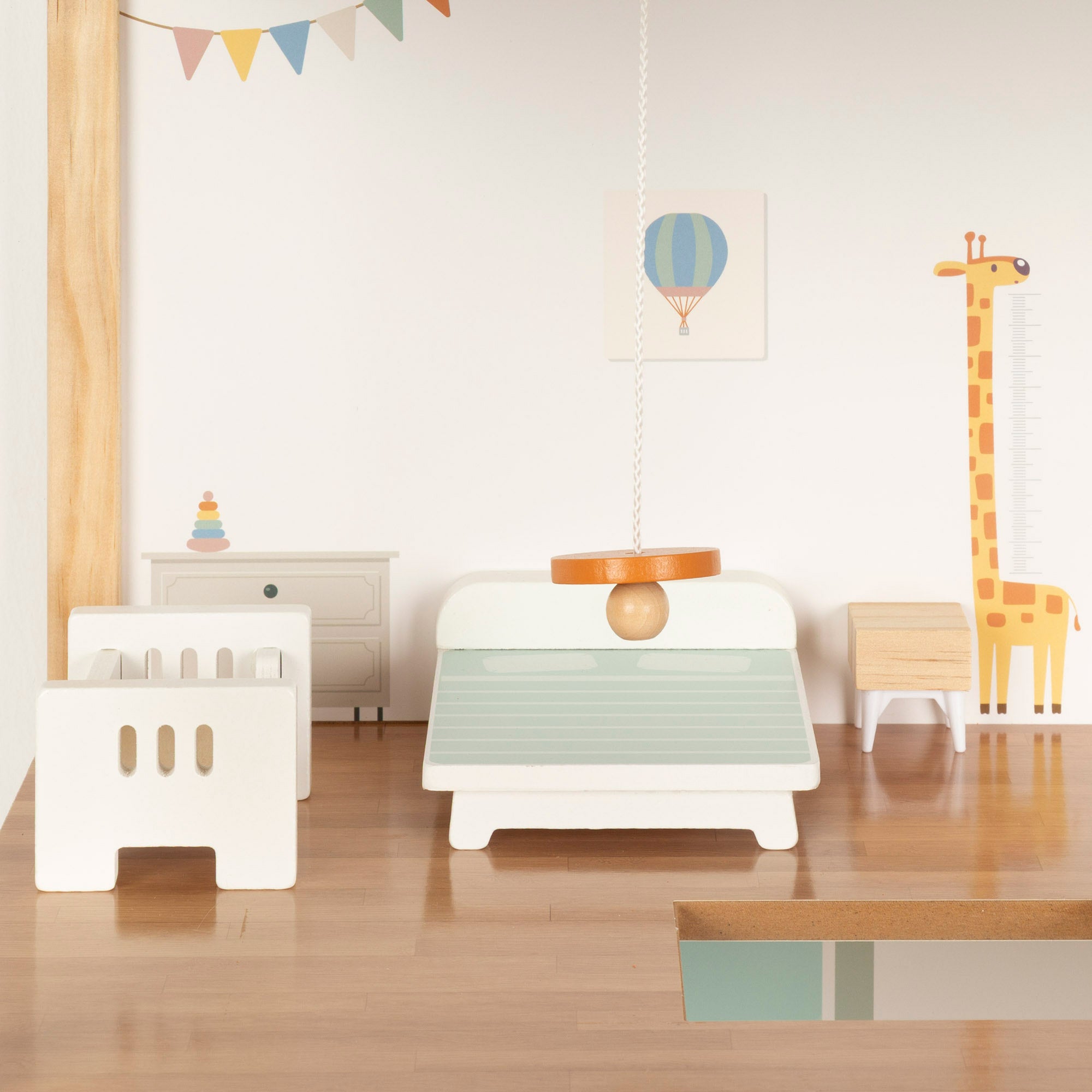 WOOMAX Casa de muñecas de madera 3 plantas con accesorios