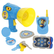 Pack com megafone do Chase da Patrulha Pata e acessórios.