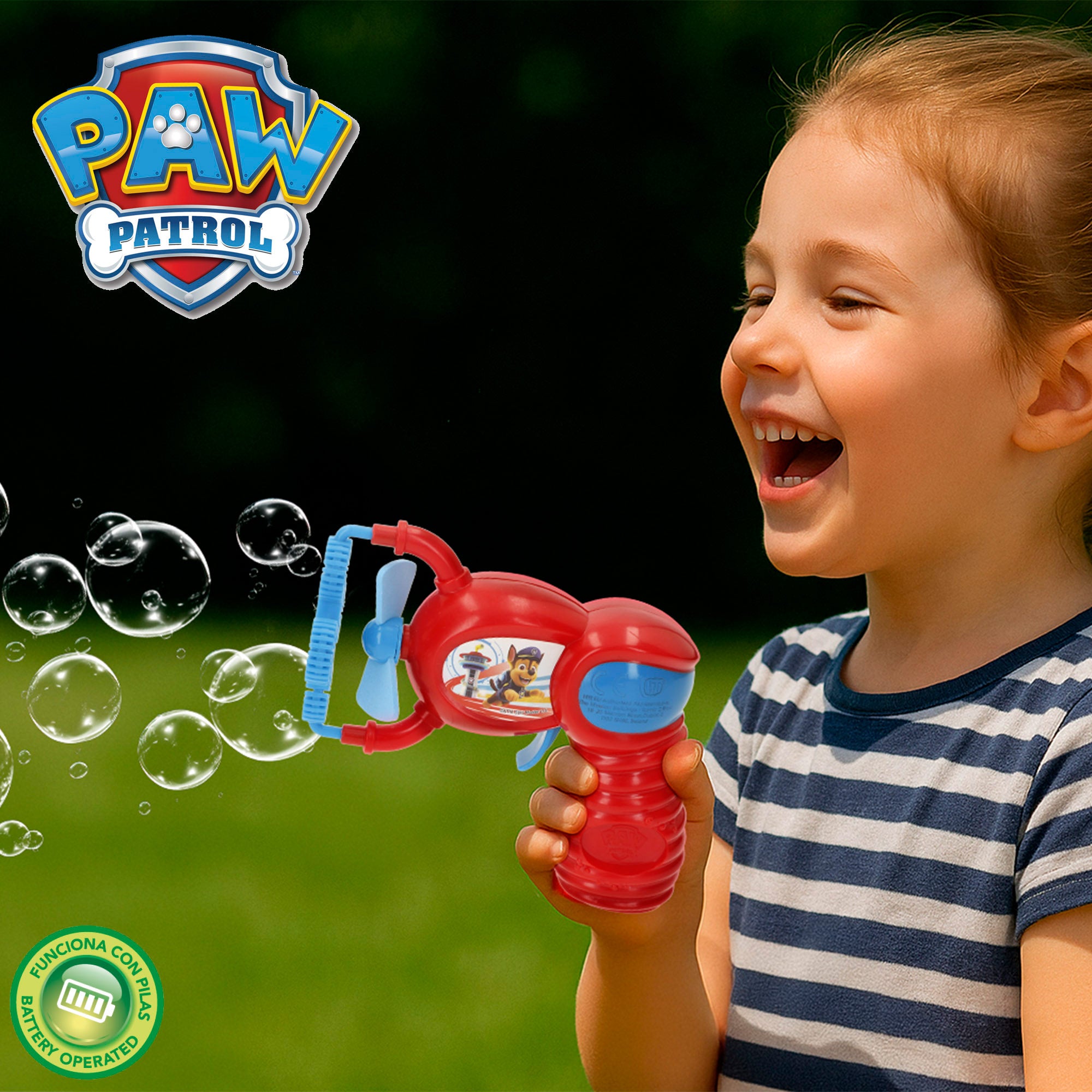 La Patrulla Canina Pistola de pompas de jabón eléctrica 50 ml