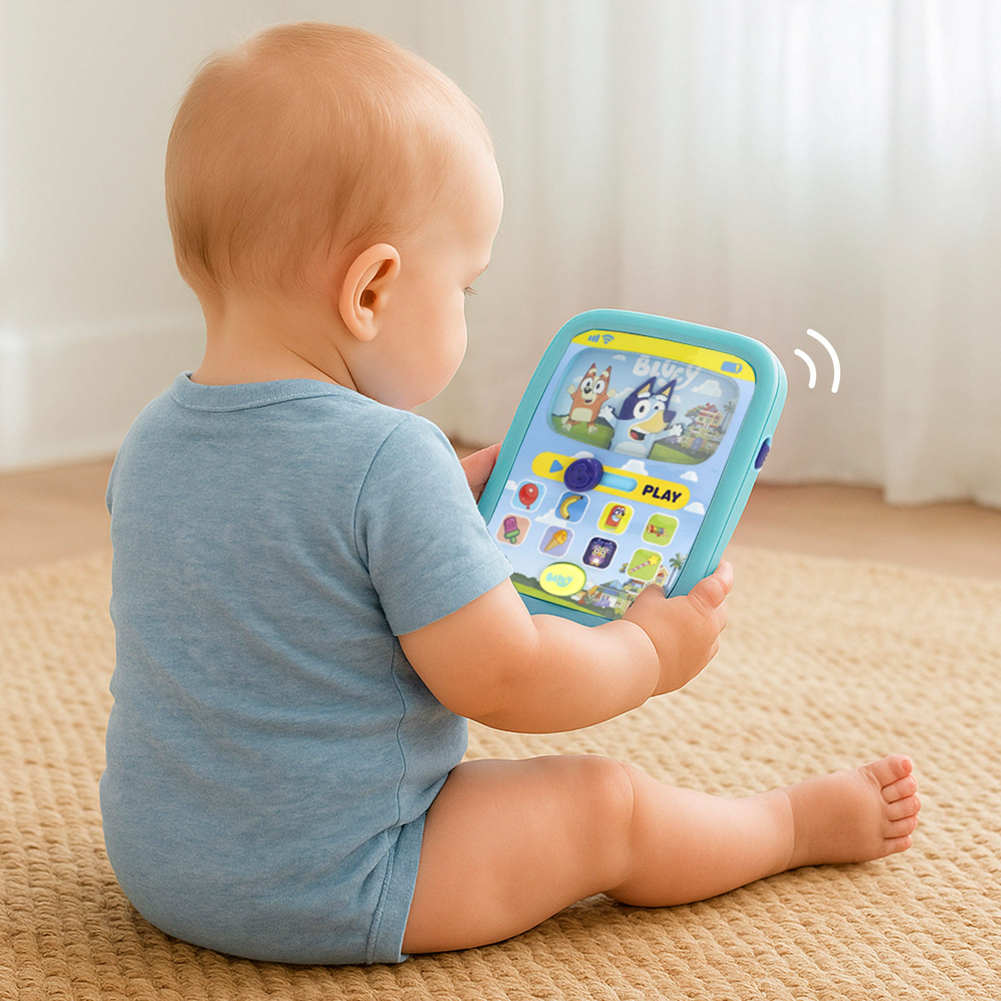 Bluey Set tablet y mando a distancia bebé con luz, sonidos y palabras en inglés