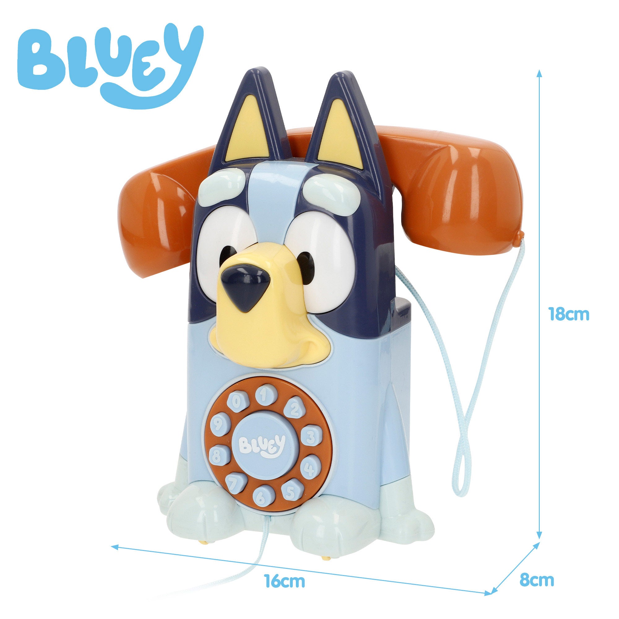 Bluey Teléfono interactivo de juguete con sonidos y melodías