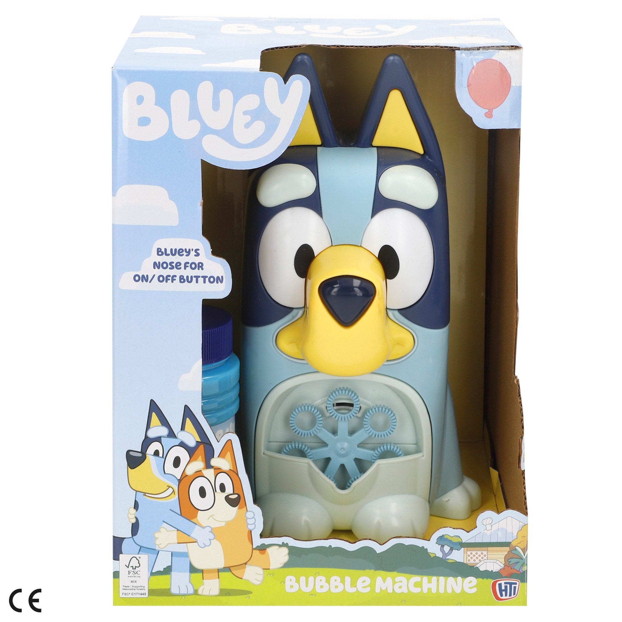Bluey Máquina de pompas de jabón eléctrica 118 ml