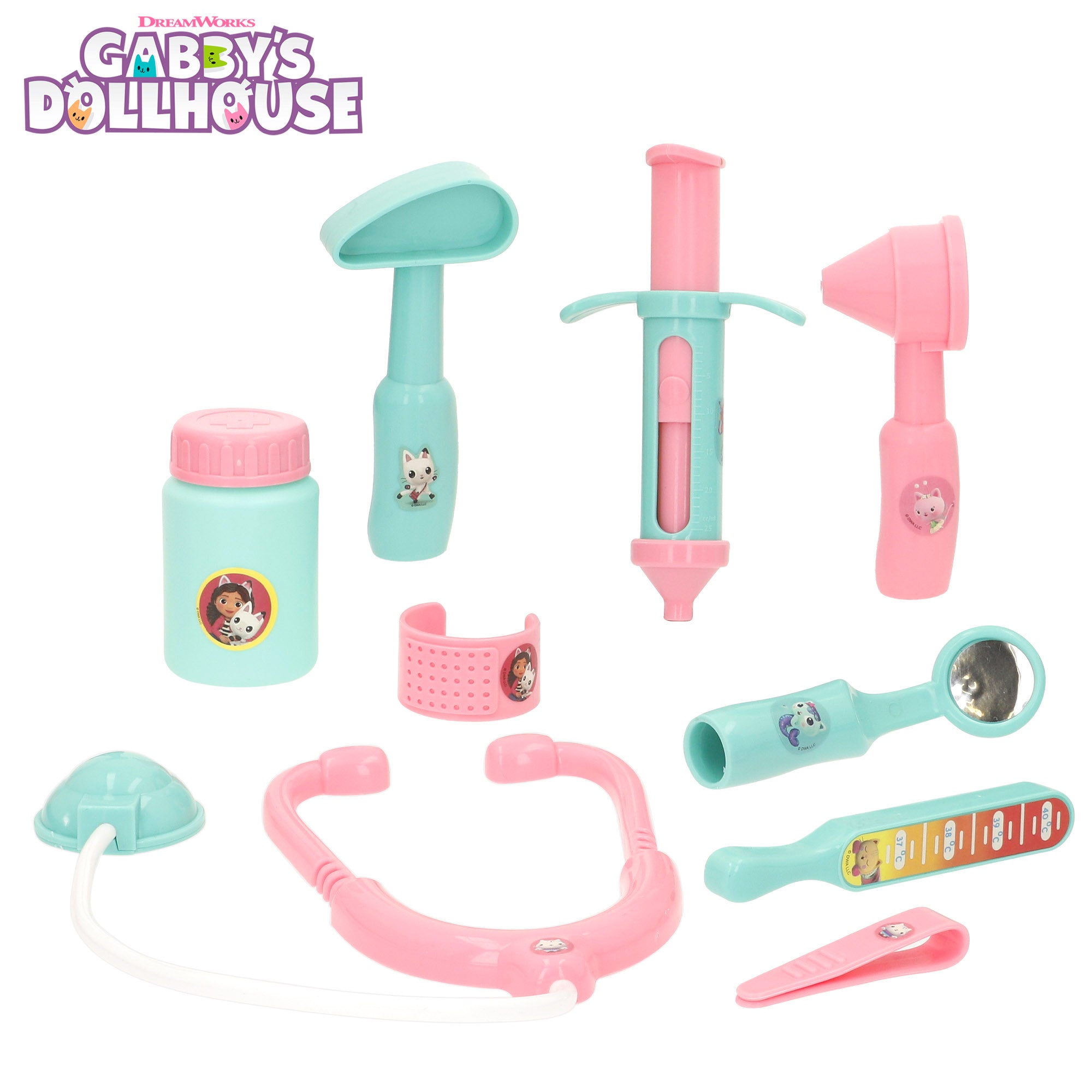 Kit de médico para casa de bonecas da Gabby com acessórios