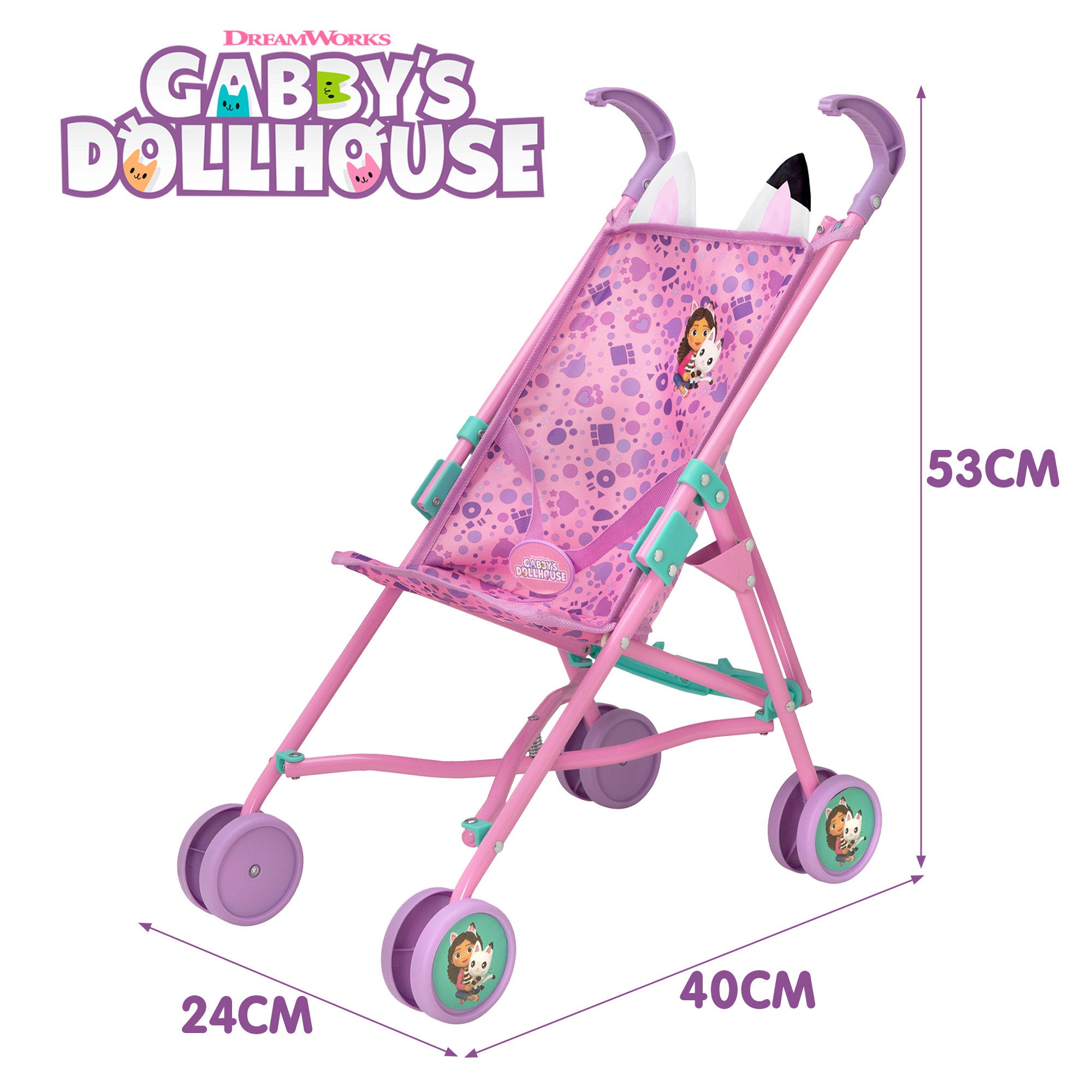 Gabby's Dollhouse Silla paseo muñecas 53 cm