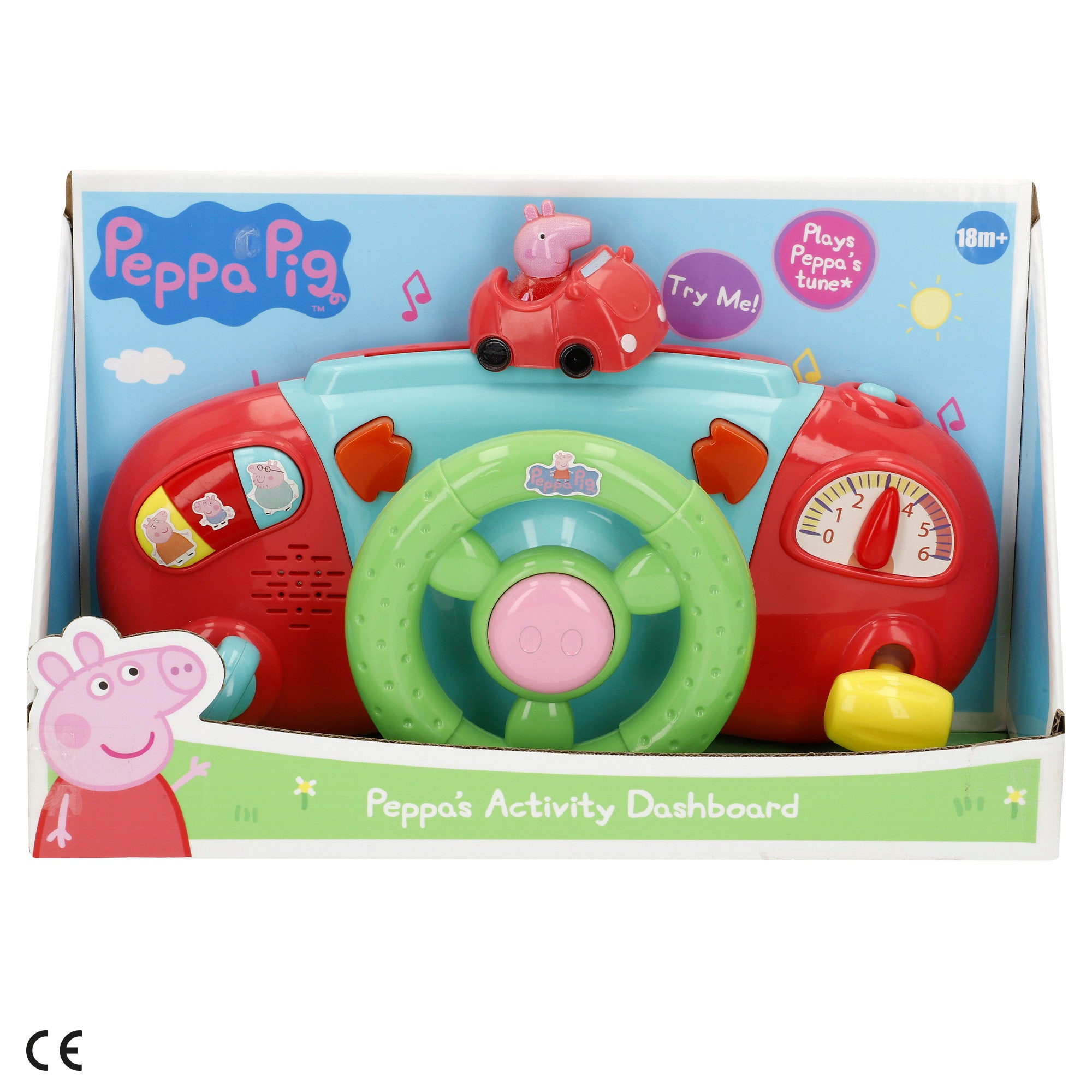 Peppa Pig Volante para carro de bebé con actividades