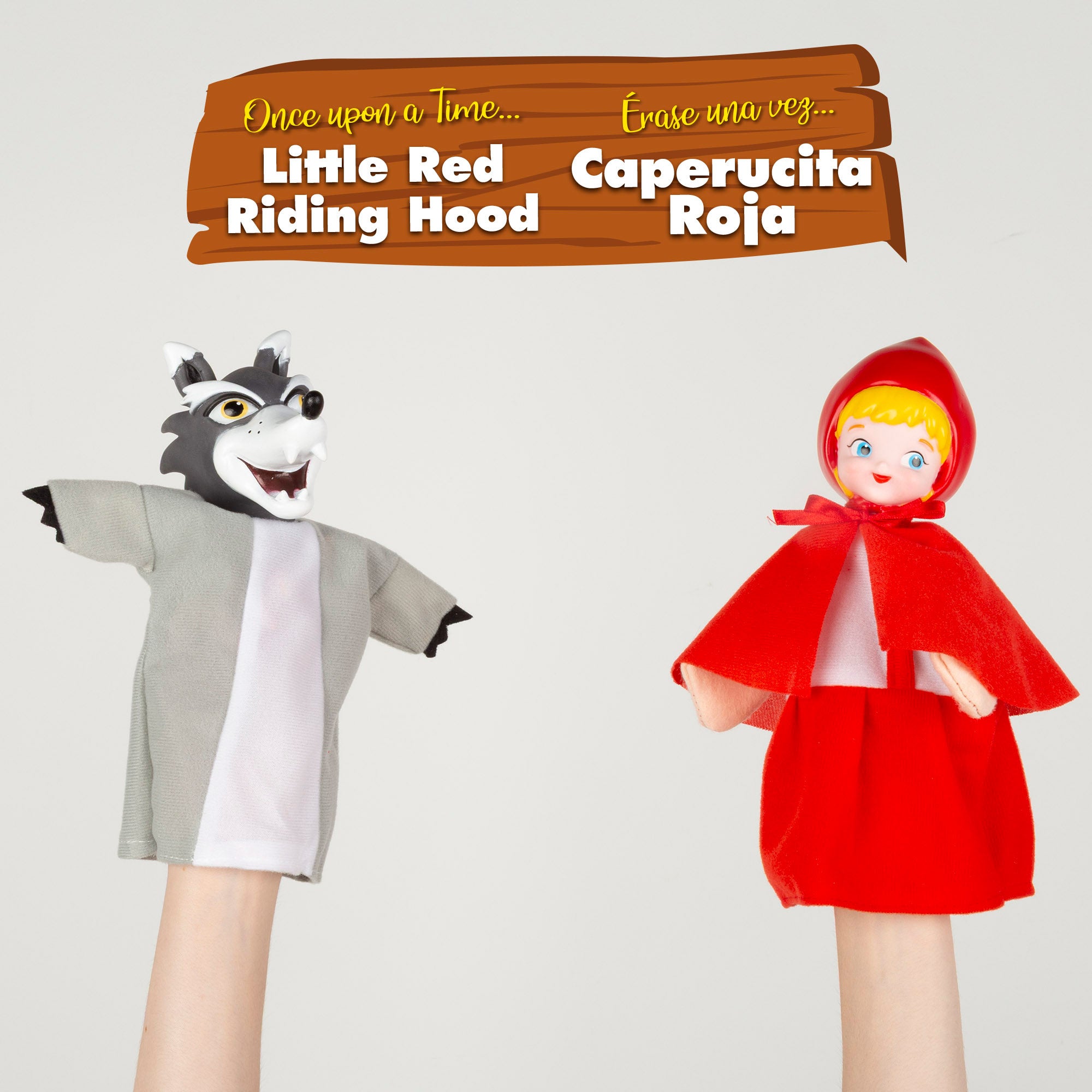 Set Marionetas Caperucita Roja 25 cm Cucu Show