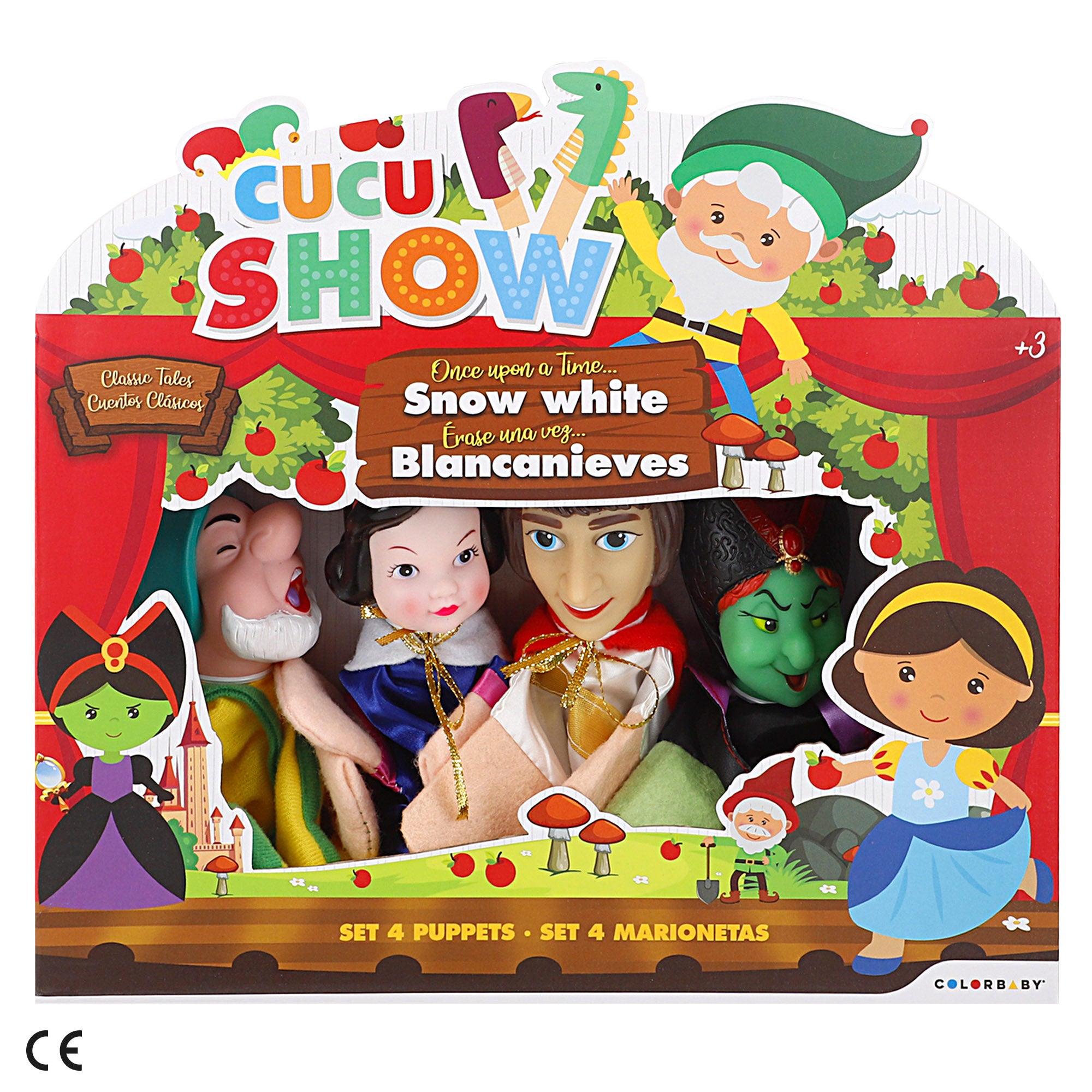 Set Marionetas Blancanieves 25 cm Cucu Show