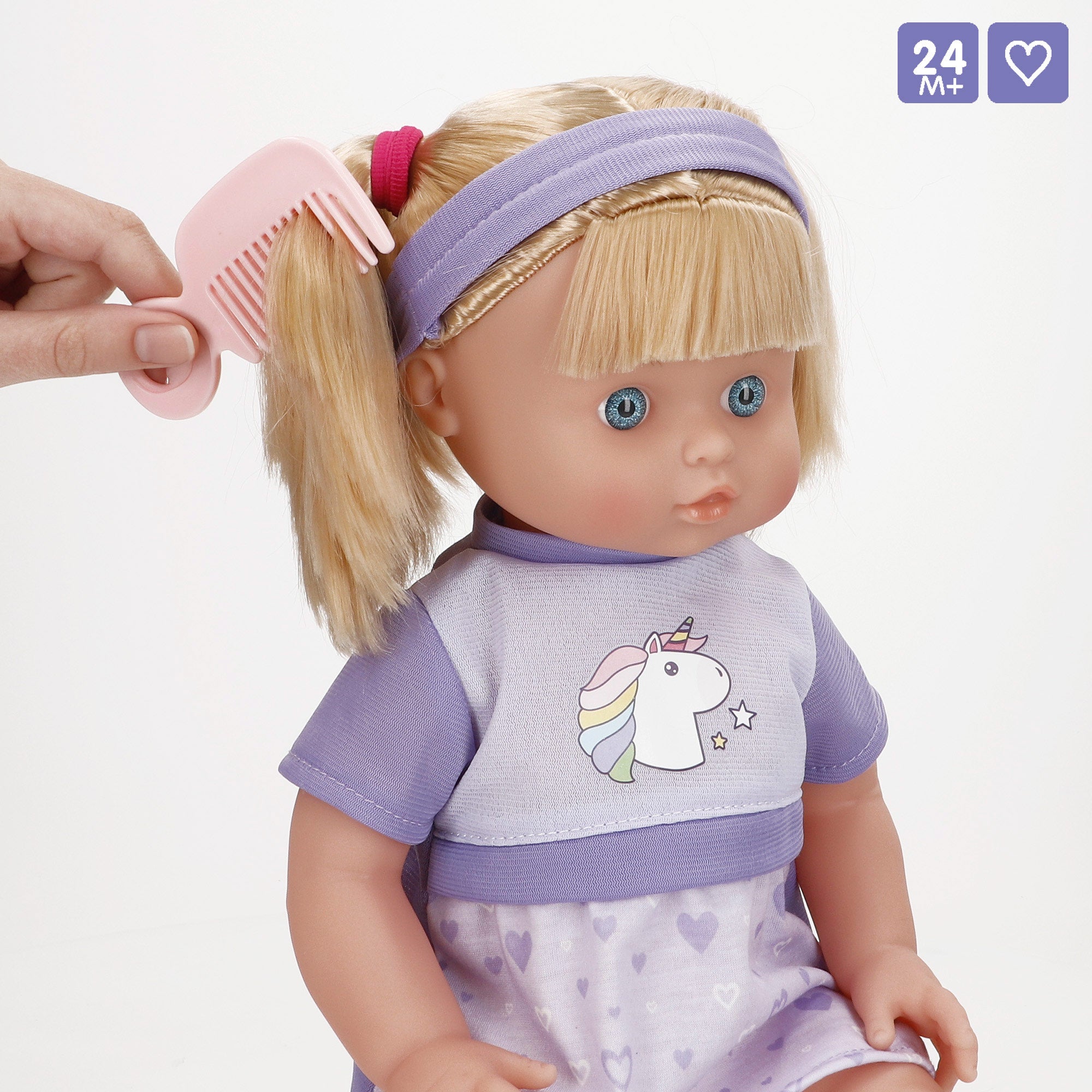Set Muñeca niña 41 cm y bebé 32 cm con accesorios Colorbaby's
