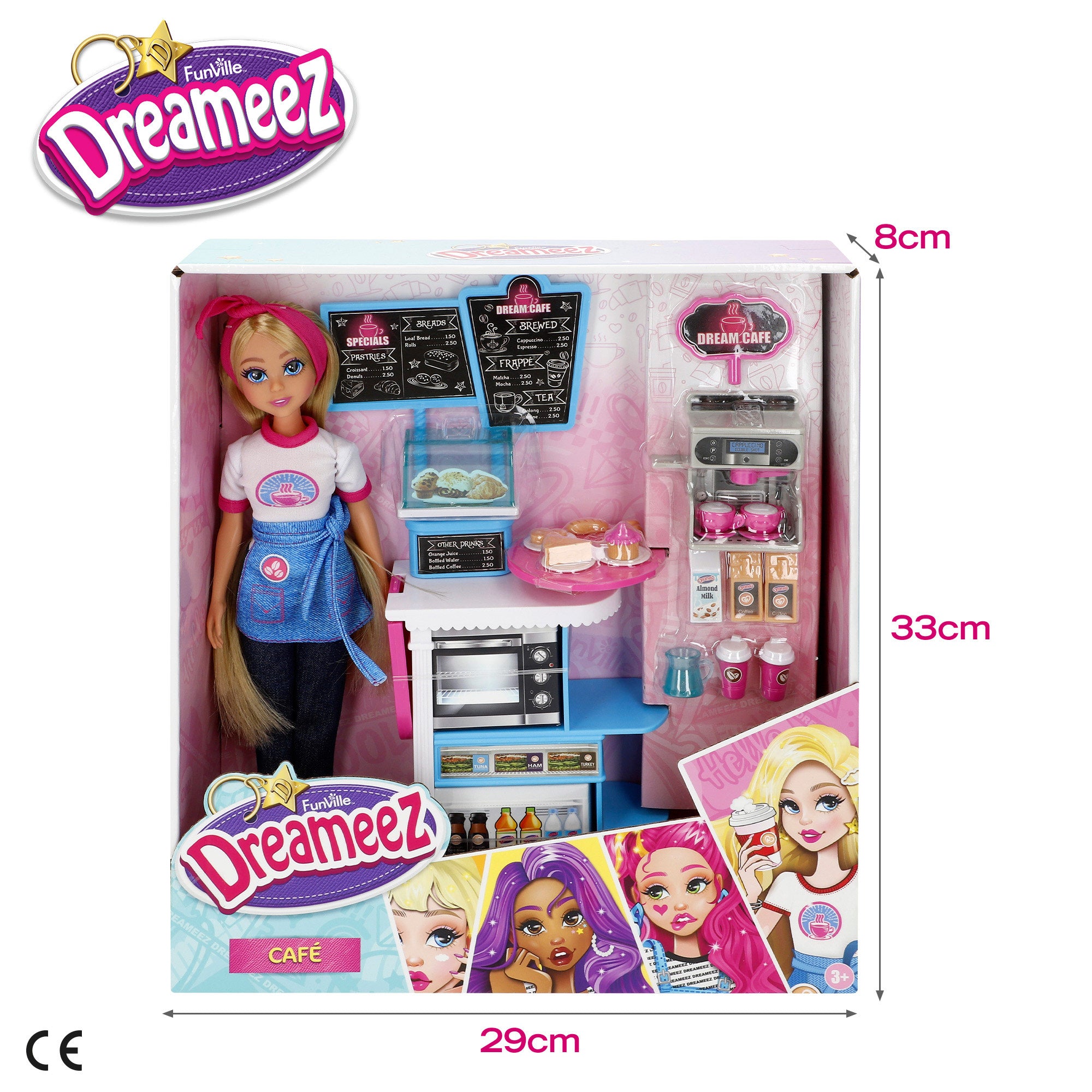 Conjunto de bonecas Dreameez Cafe com acessórios