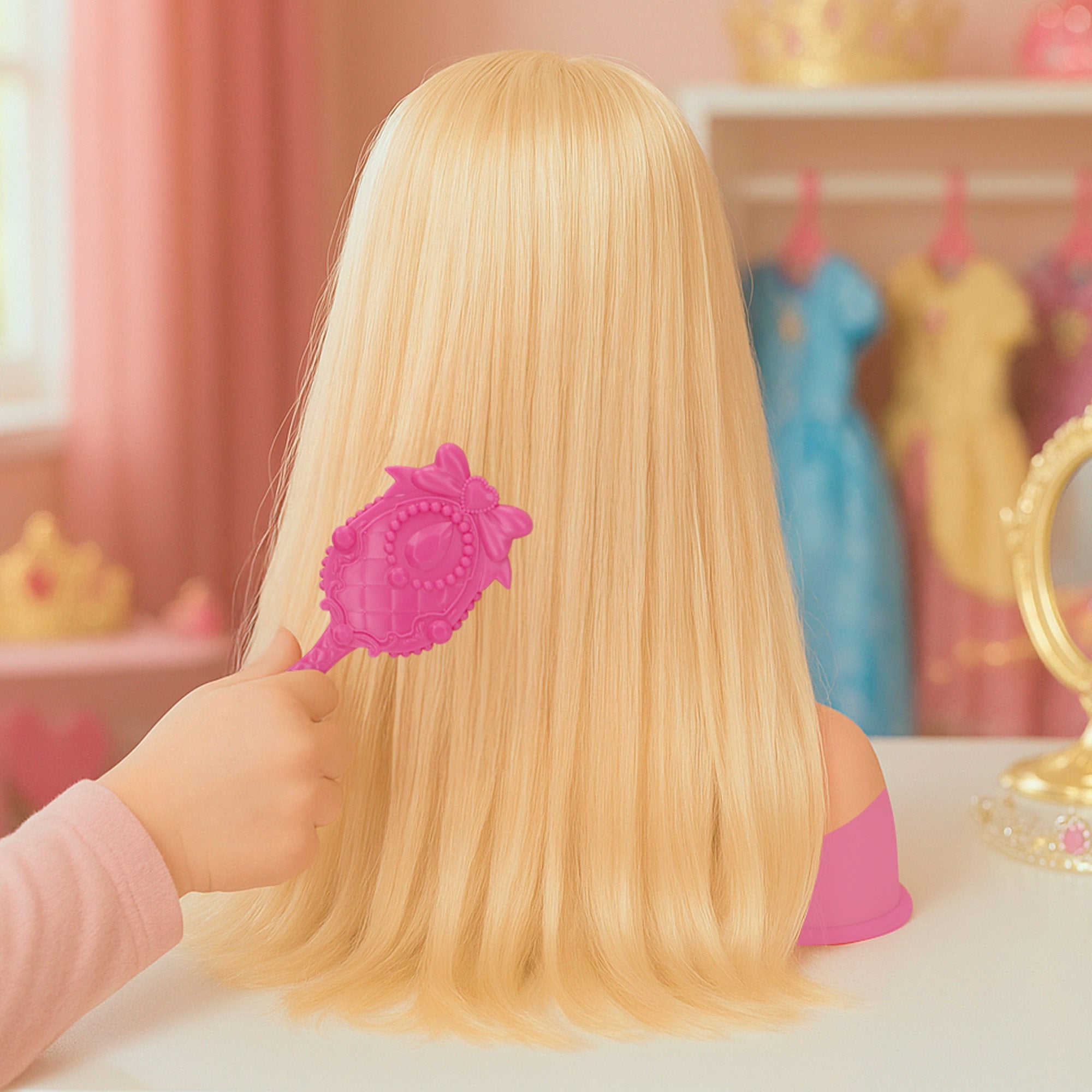 Cabeça de boneca Dreameez Styling Head com acessórios