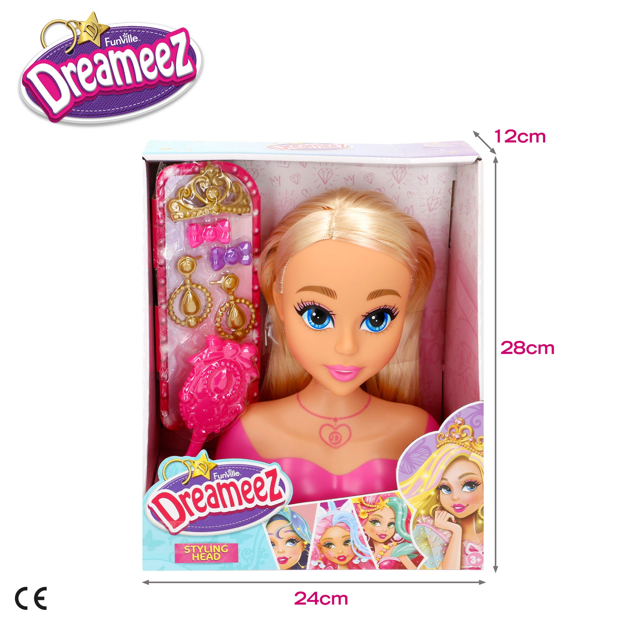 Cabeça de boneca Dreameez Styling Head com acessórios