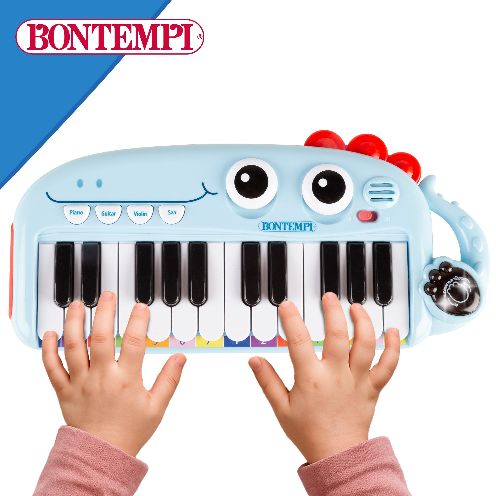 Piano infantil de juguete con luz y efectos de sonido 24 teclas Bontempi