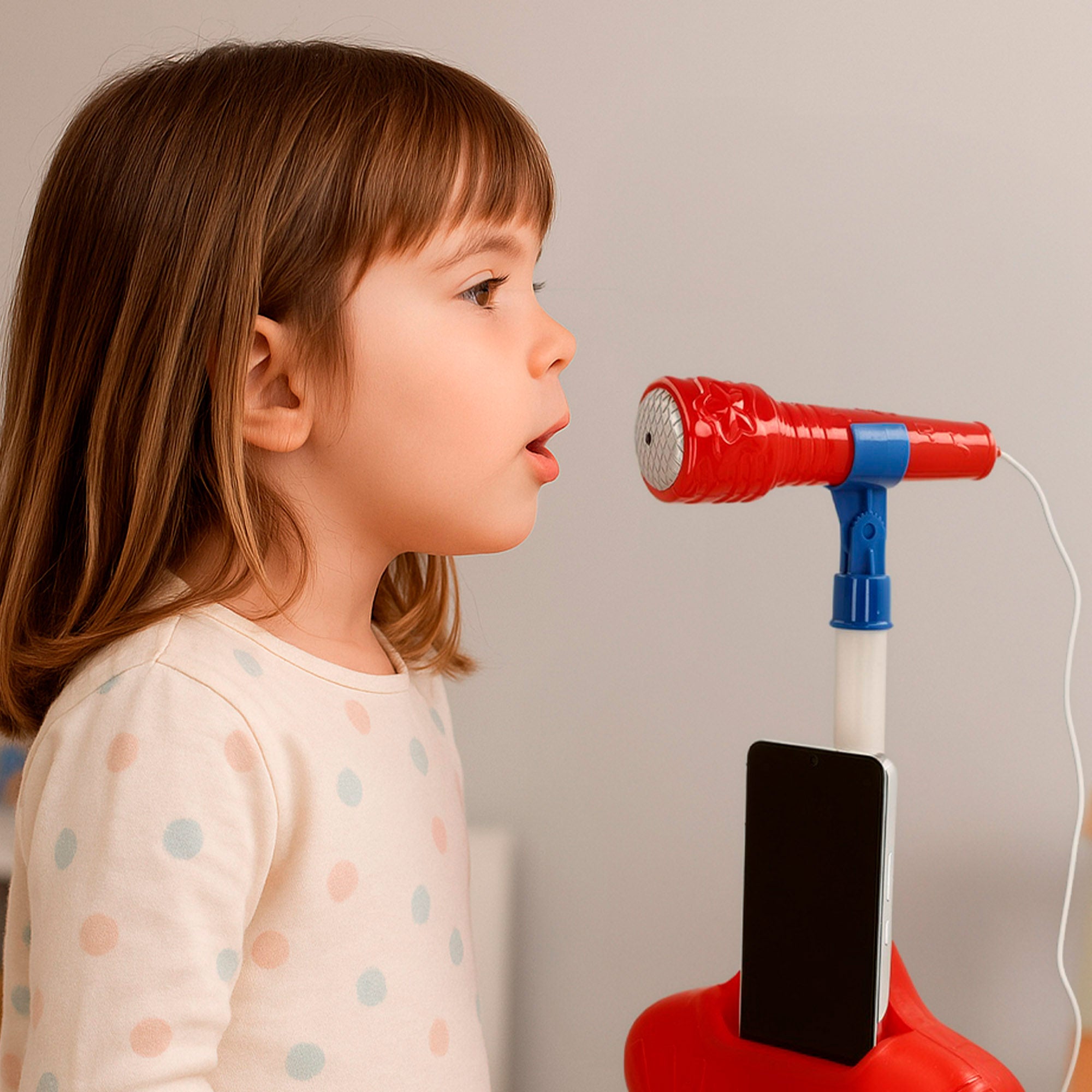 Micrófono juguete infantil inalámbrico con melodías y luces Bontempi