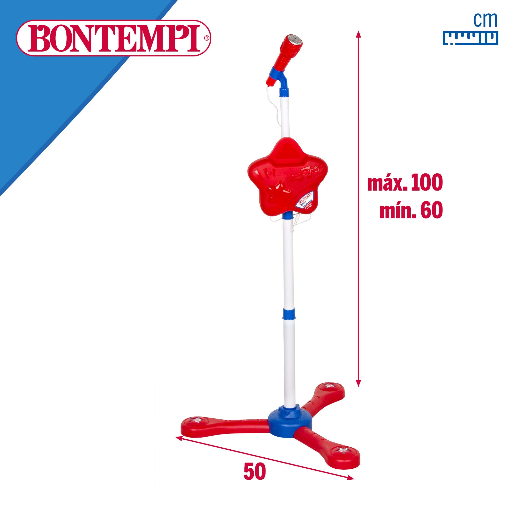 Micrófono juguete infantil inalámbrico con melodías y luces Bontempi