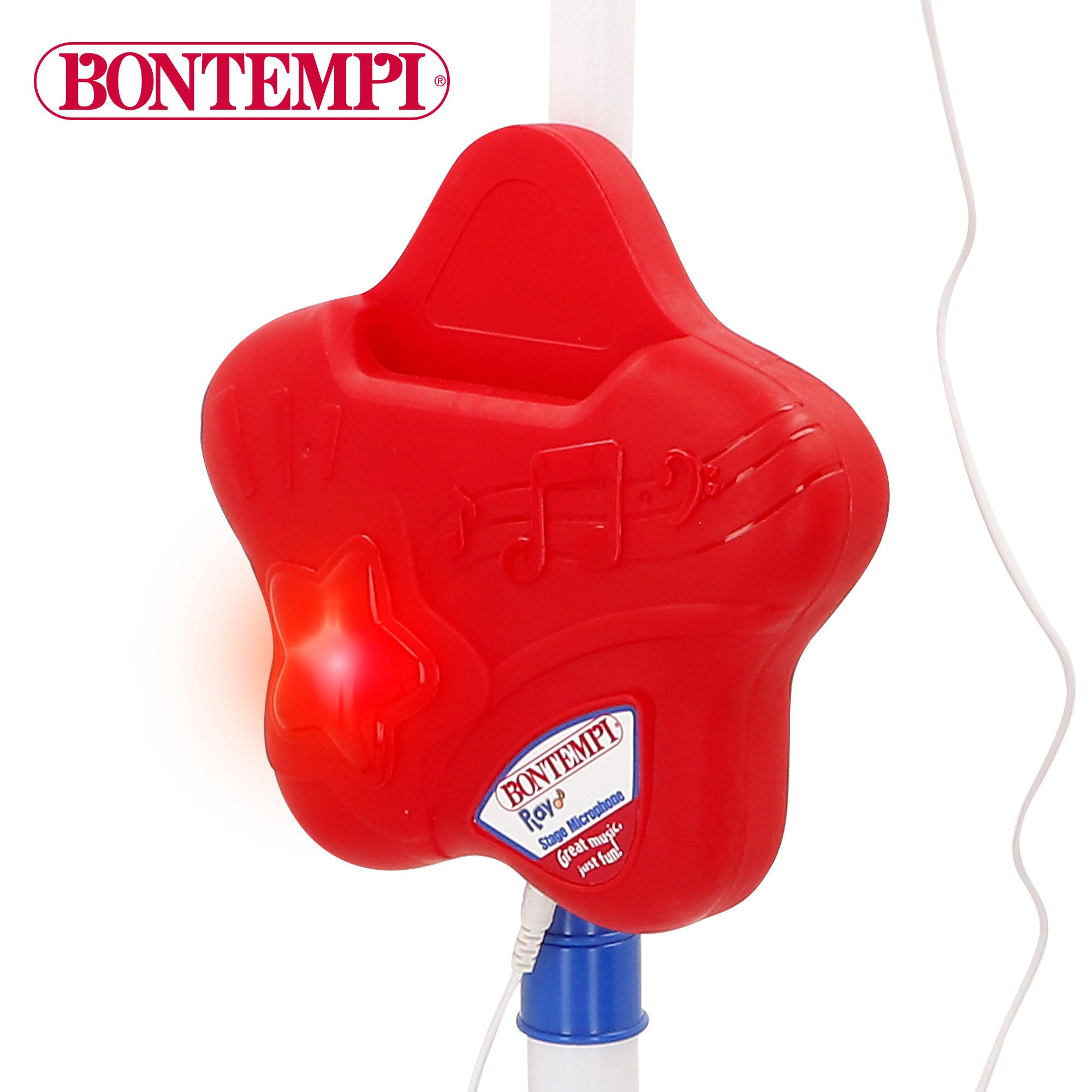 Micrófono juguete infantil inalámbrico con melodías y luces Bontempi