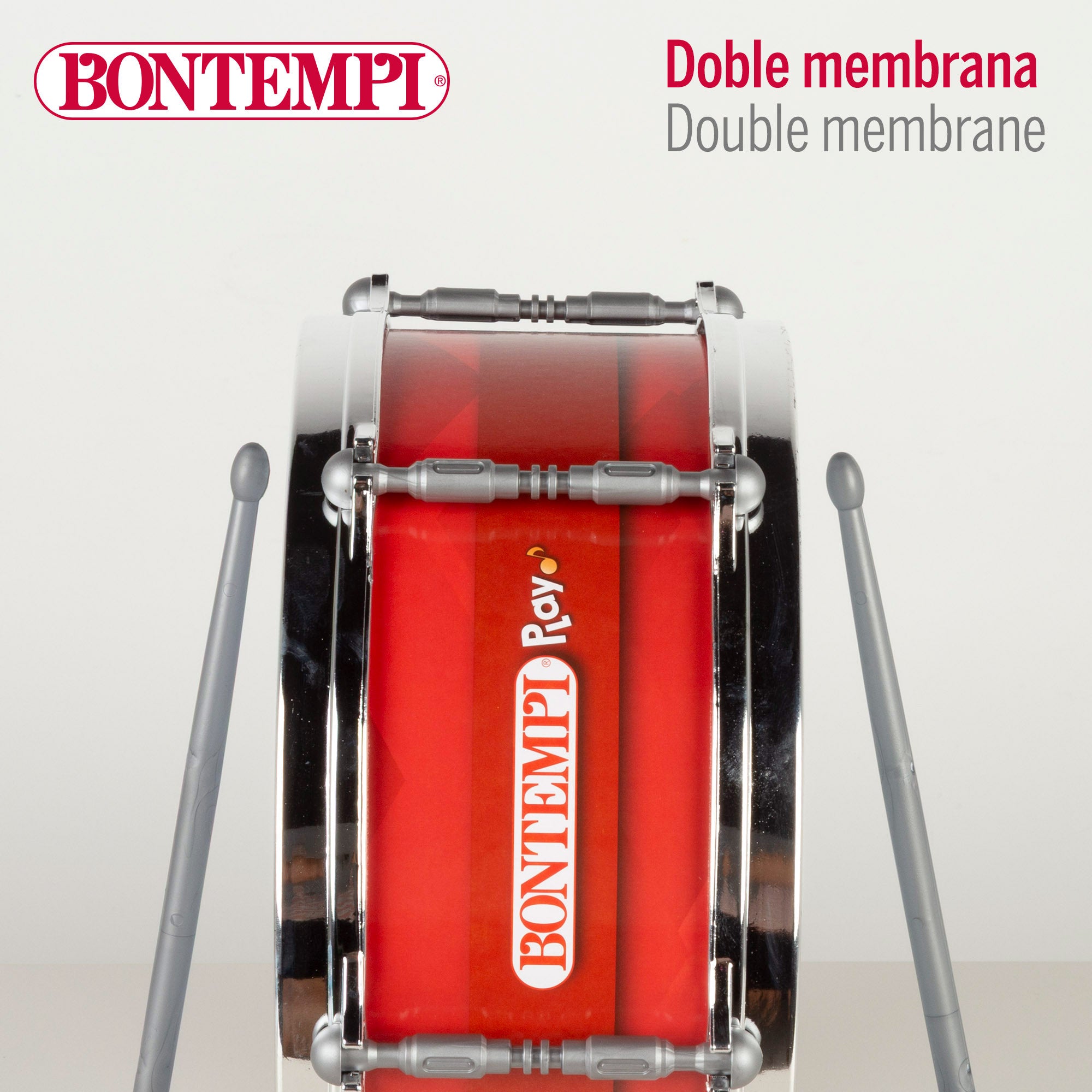 Tambor infantil 31 cm con bandolera y baqueta Bontempi