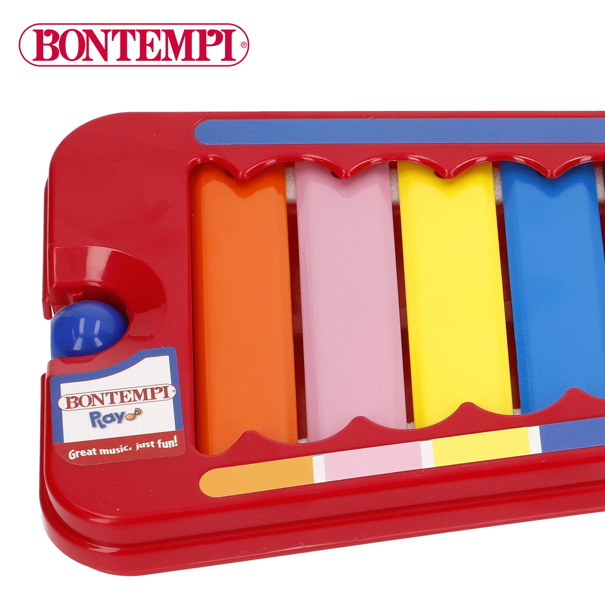 Xilófono infantil de metal con 8 notas y baqueta Bontempi