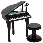 Piano cola infantil de juguete con micrófono y taburete 32 teclas Bontempi