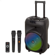 Altavoz inalámbrico maleta y 2 micrófonos 30x25x53 cm Bontempi